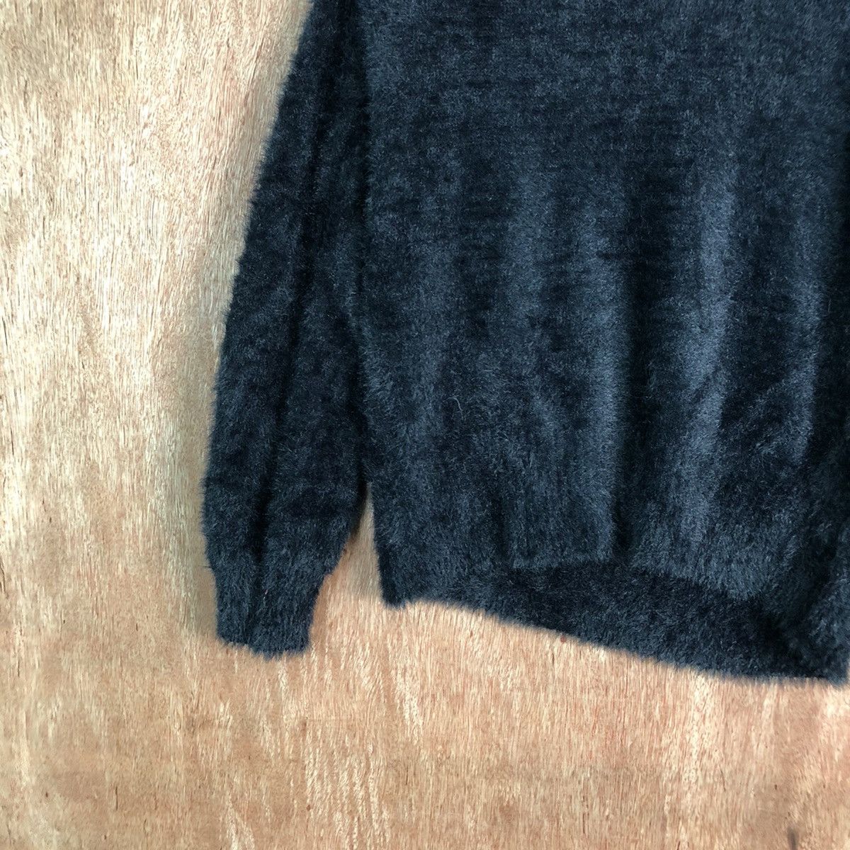 Japanese Brand Fun Black Shag Shaggy Fur Mohair Knitwear #6576 Size S / US 4 / IT 40 - 5 Thumbnail