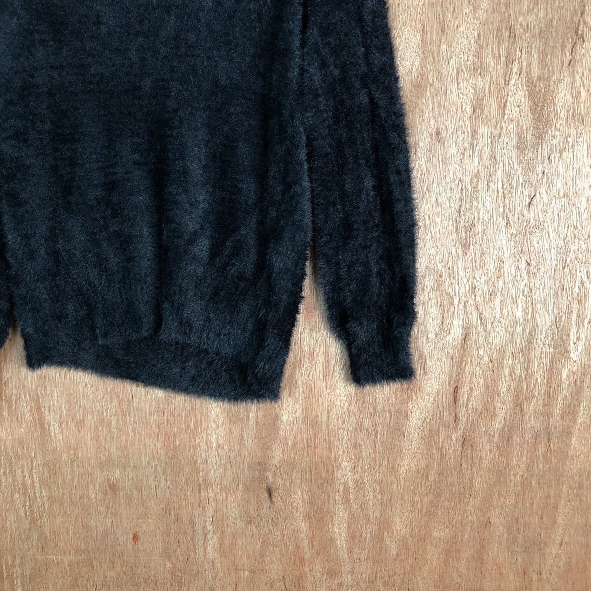 Japanese Brand Fun Black Shag Shaggy Fur Mohair Knitwear #6576 Size S / US 4 / IT 40 - 6 Thumbnail