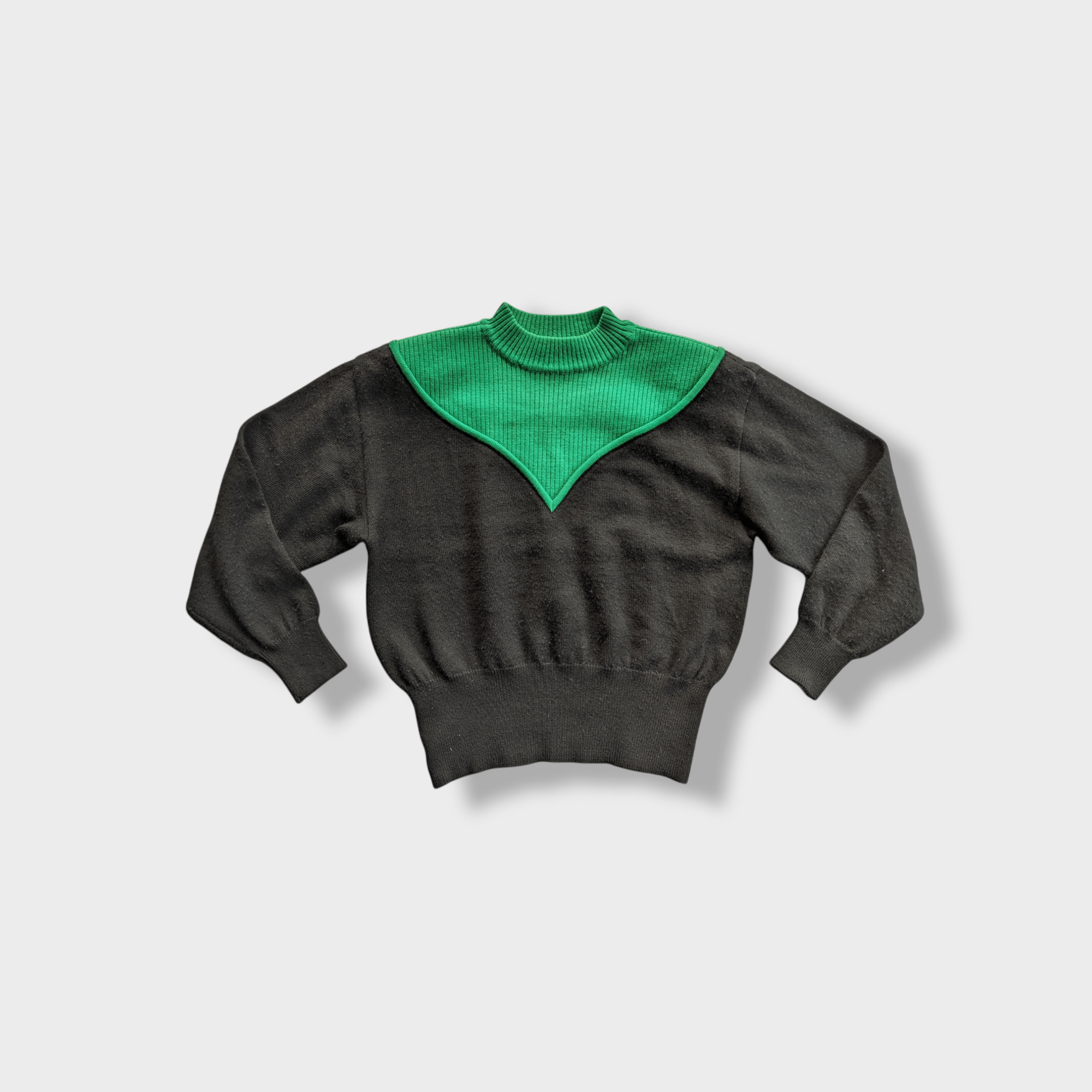 image of YVES Saint Laurent Knitwear/sweater Two Tones in Black/Green, Men's (Size Small)