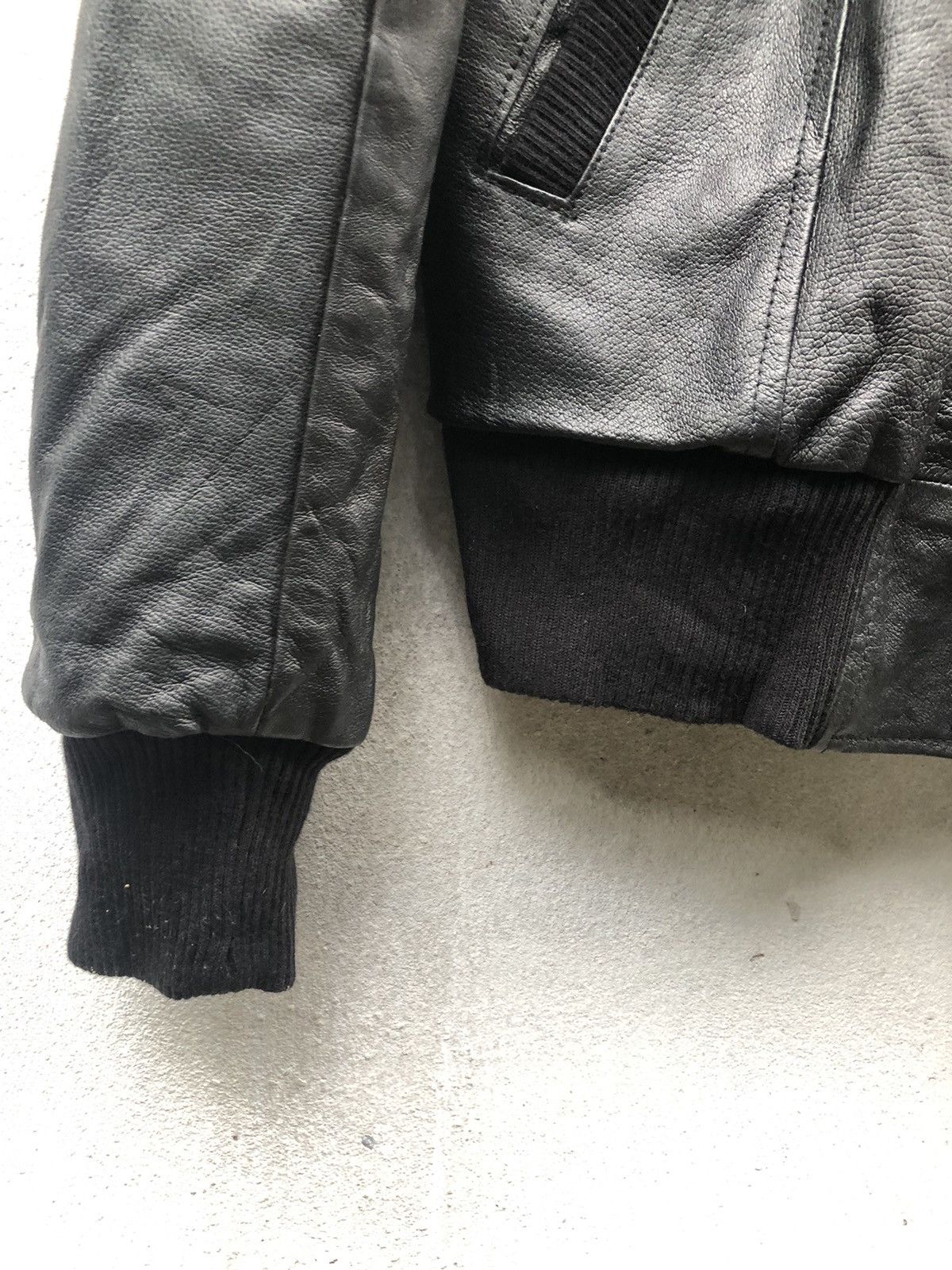 Genuine Leather Reworked Vintage Genuine Leather Hoodies Black Jackets Size US XXS / EU 40 - 4 Thumbnail