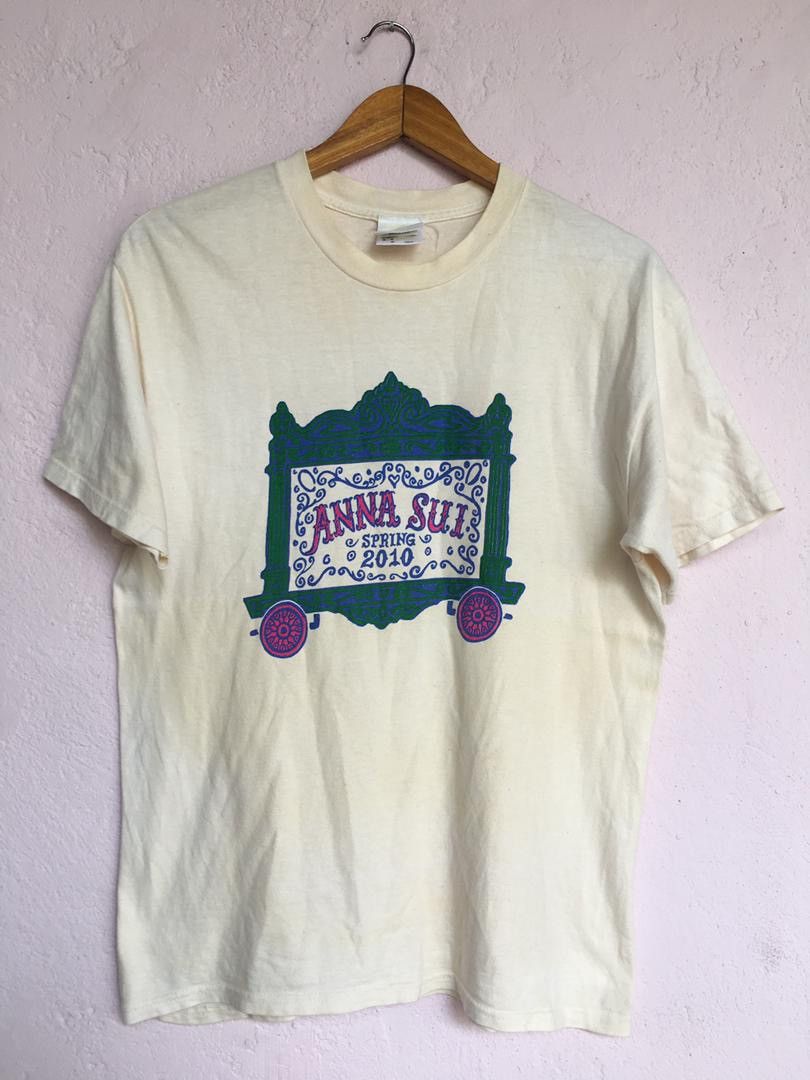 Designer VINTAGE ANNA SUI SPRING 2010 FESTIVAL WHITE SHIRTS Size US XL / EU 56 / 4 - 2 Thumbnail