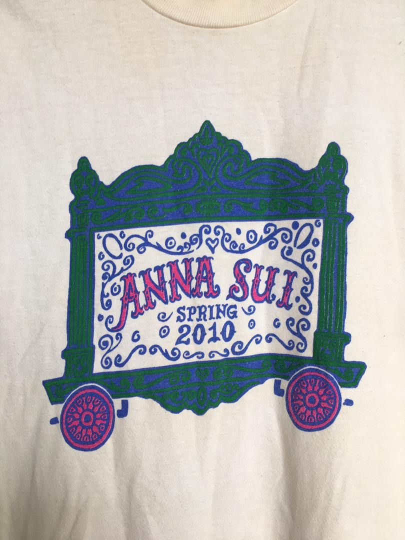 Designer VINTAGE ANNA SUI SPRING 2010 FESTIVAL WHITE SHIRTS Size US XL / EU 56 / 4 - 1 Thumbnail