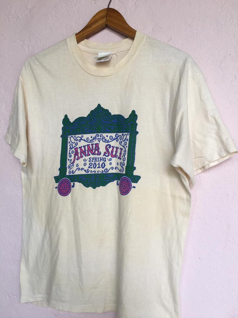 Designer VINTAGE ANNA SUI SPRING 2010 FESTIVAL WHITE SHIRTS Size US XL / EU 56 / 4 - 3 Thumbnail
