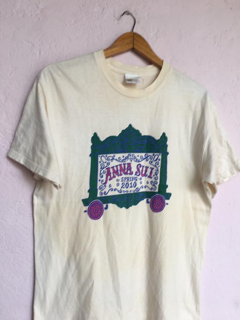 Designer VINTAGE ANNA SUI SPRING 2010 FESTIVAL WHITE SHIRTS Size US XL / EU 56 / 4 - 4 Thumbnail