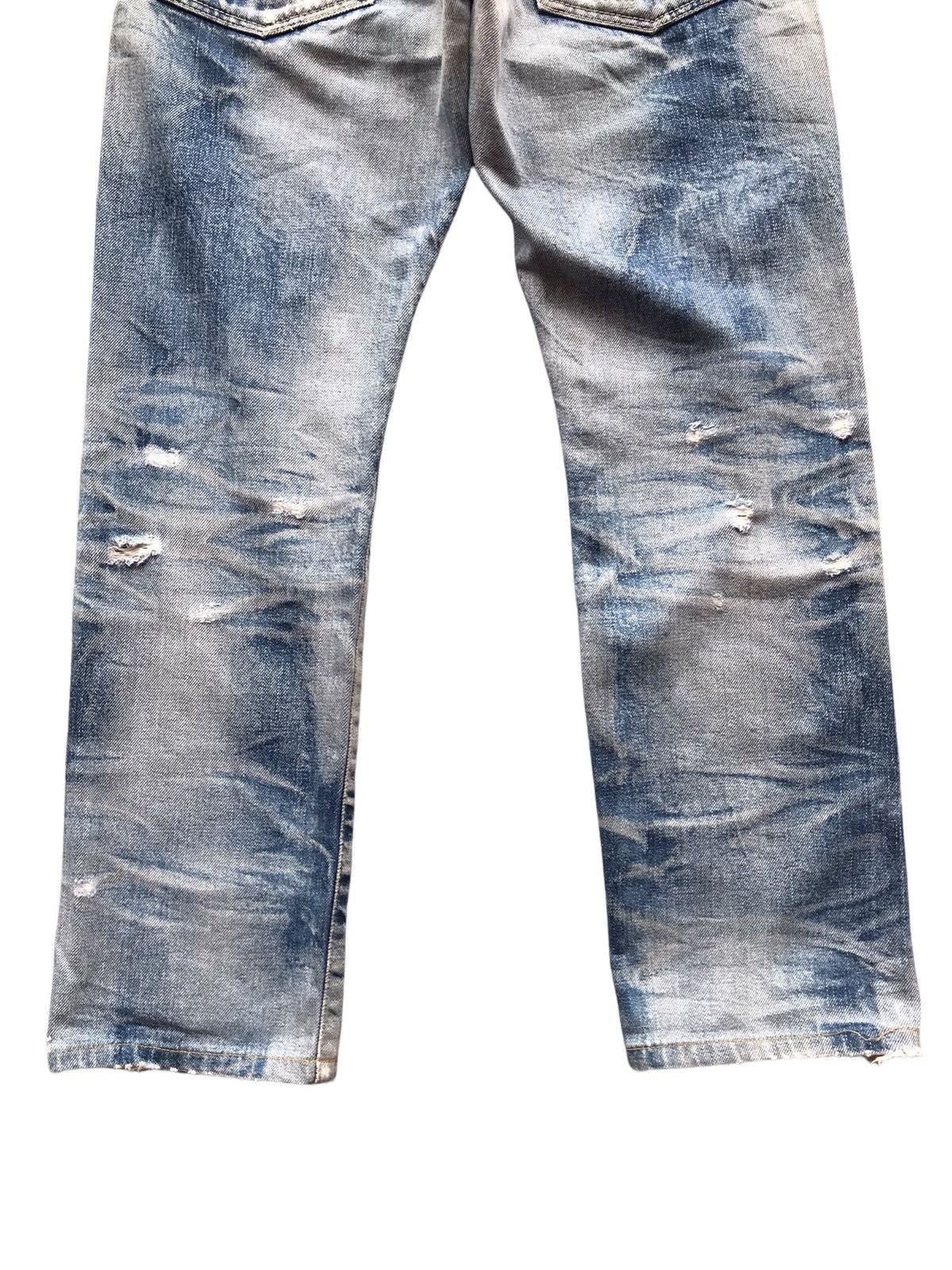 Japanese Brand GLAMB JAPAN MADE Blue Destroyed Selvedge Denim Jeans Size US 30 / EU 46 - 9 Thumbnail
