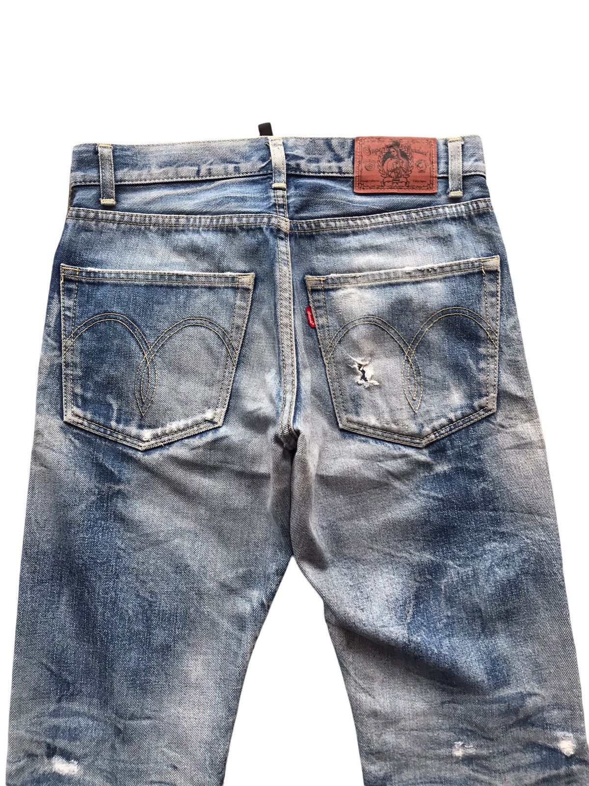 Japanese Brand GLAMB JAPAN MADE Blue Destroyed Selvedge Denim Jeans Size US 30 / EU 46 - 3 Thumbnail