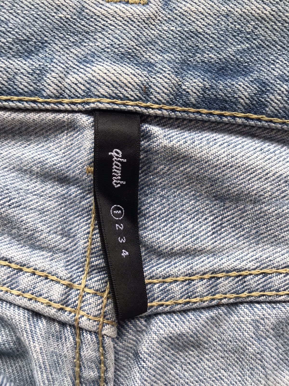 Japanese Brand GLAMB JAPAN MADE Blue Destroyed Selvedge Denim Jeans Size US 30 / EU 46 - 13 Thumbnail