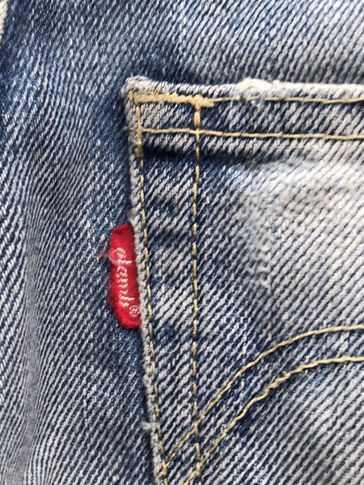 Japanese Brand GLAMB JAPAN MADE Blue Destroyed Selvedge Denim Jeans Size US 30 / EU 46 - 10 Thumbnail