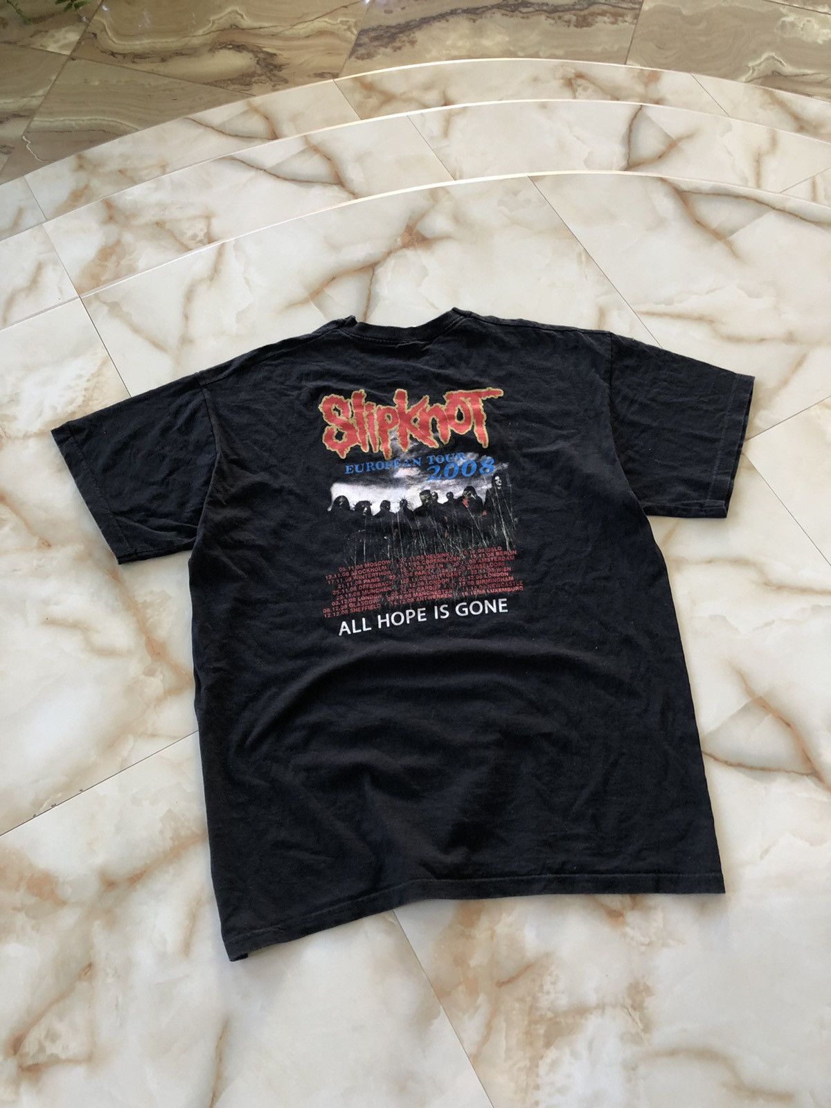 Slipknot × Vintage Slipknot All Hope Is Gone Tour 2008 Tee Size US M / EU 48-50 / 2 - 2 Thumbnail
