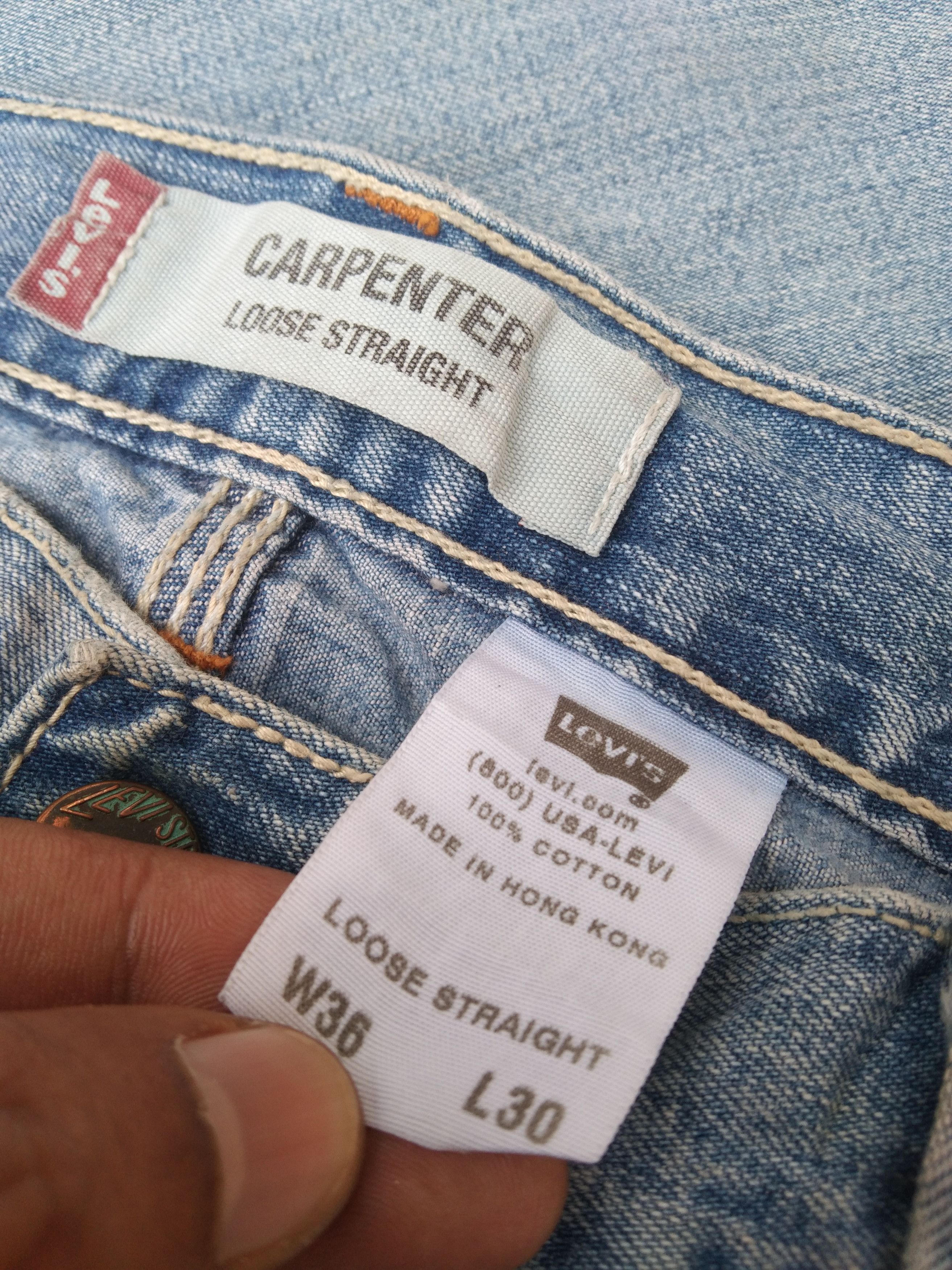 Levi's Vintage Levis Jeans Carpenter Baggy Loose Straight 38x30 Size US 38 / EU 54 - 10 Thumbnail