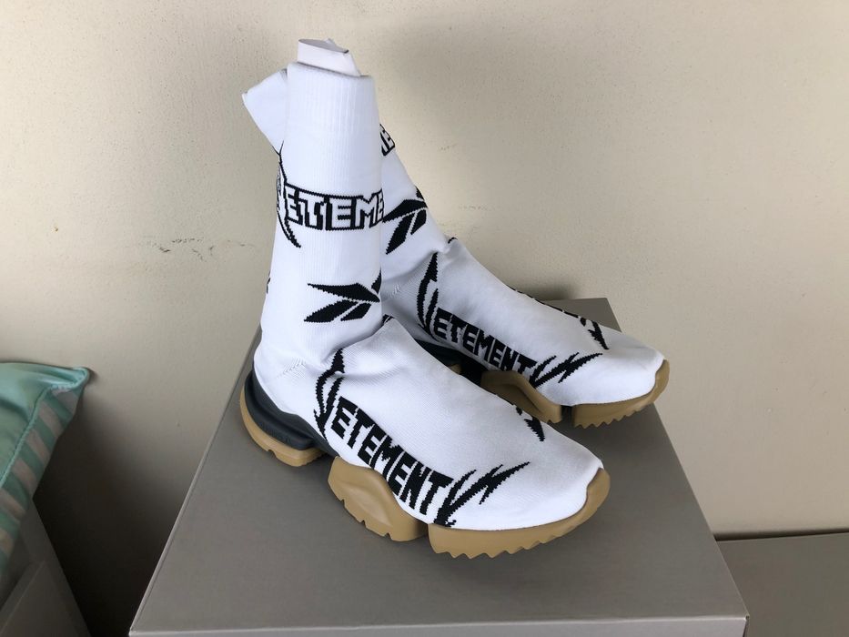 Vetements Vetements Reebok Socks White $1100 Sneakers Size 42.5