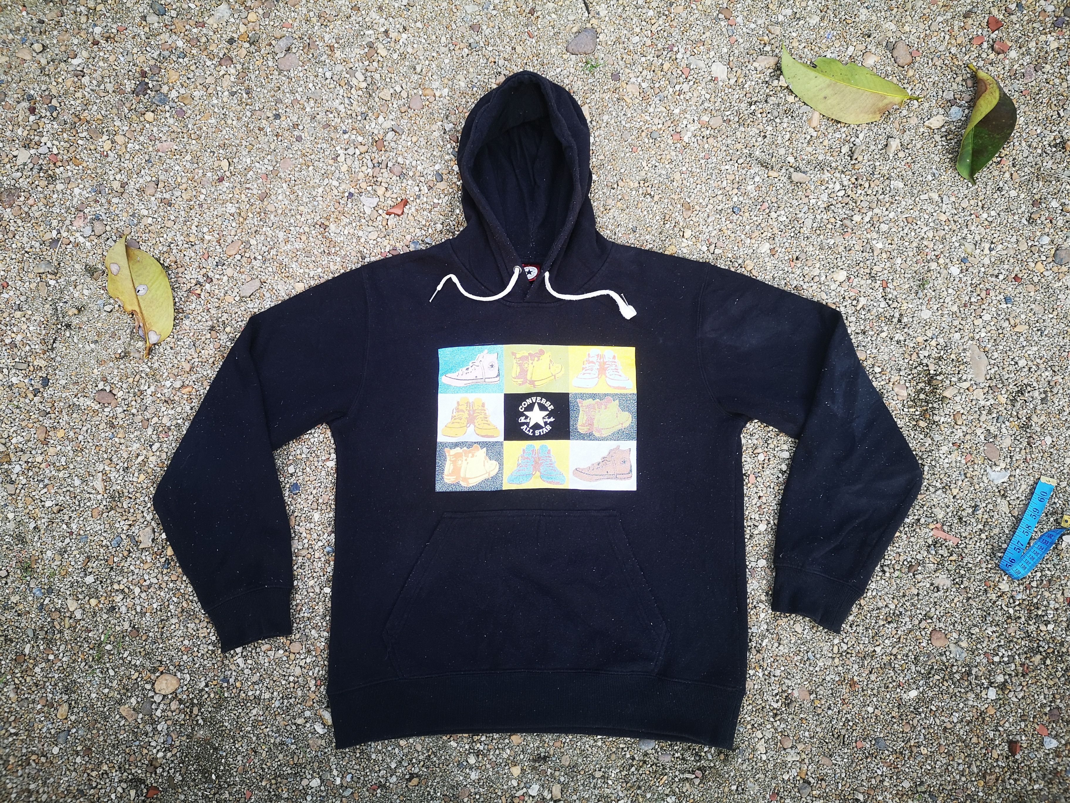 Converse Vintage Converse Hoodie shoes printed Size US L / EU 52-54 / 3 - 3 Thumbnail