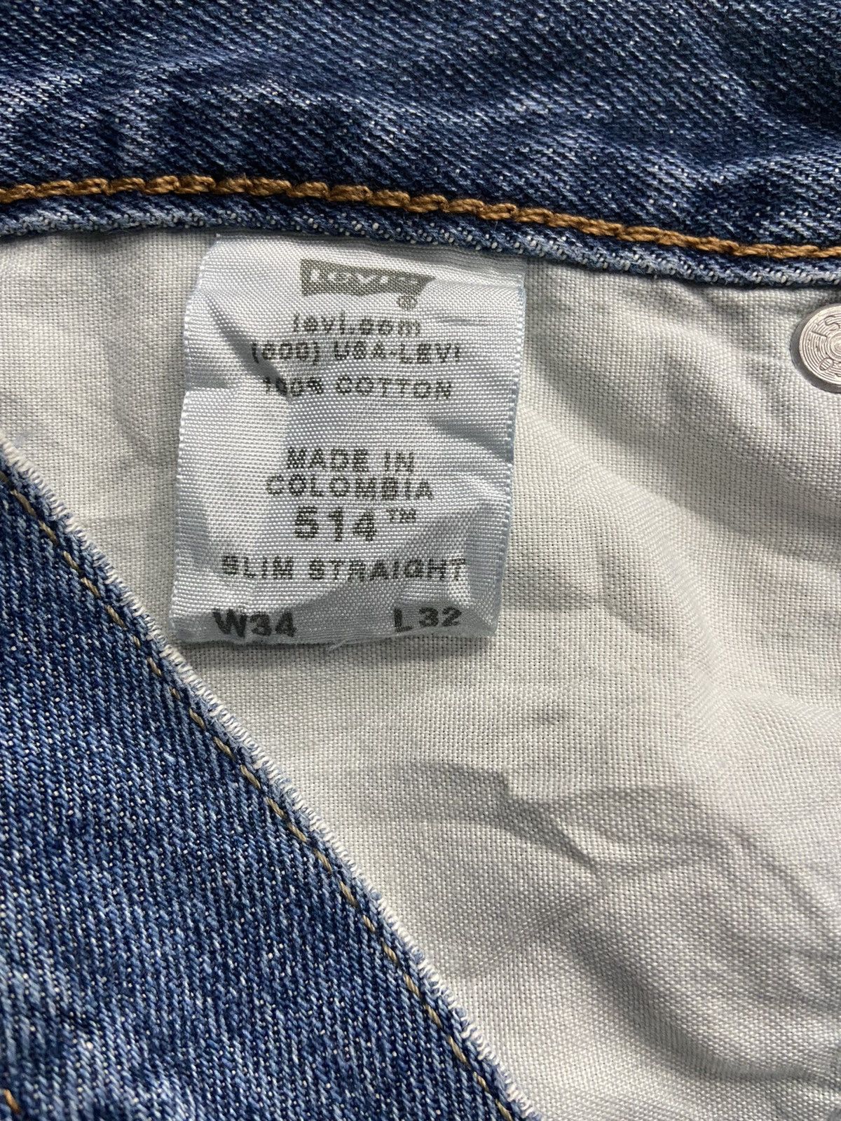 Levi's × Vintage Vintage Levi’s 514 Slim Straight Blue Wash Denim Pants Size US 34 / EU 50 - 21 Thumbnail