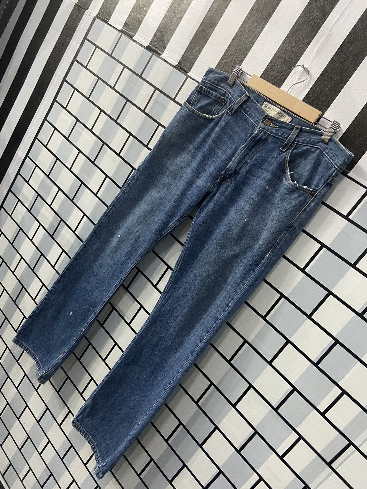 Levi's × Vintage Vintage Levi’s 514 Slim Straight Blue Wash Denim Pants Size US 34 / EU 50 - 3 Thumbnail