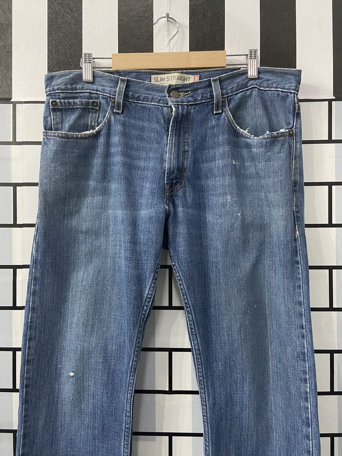 Levi's × Vintage Vintage Levi’s 514 Slim Straight Blue Wash Denim Pants Size US 34 / EU 50 - 4 Thumbnail