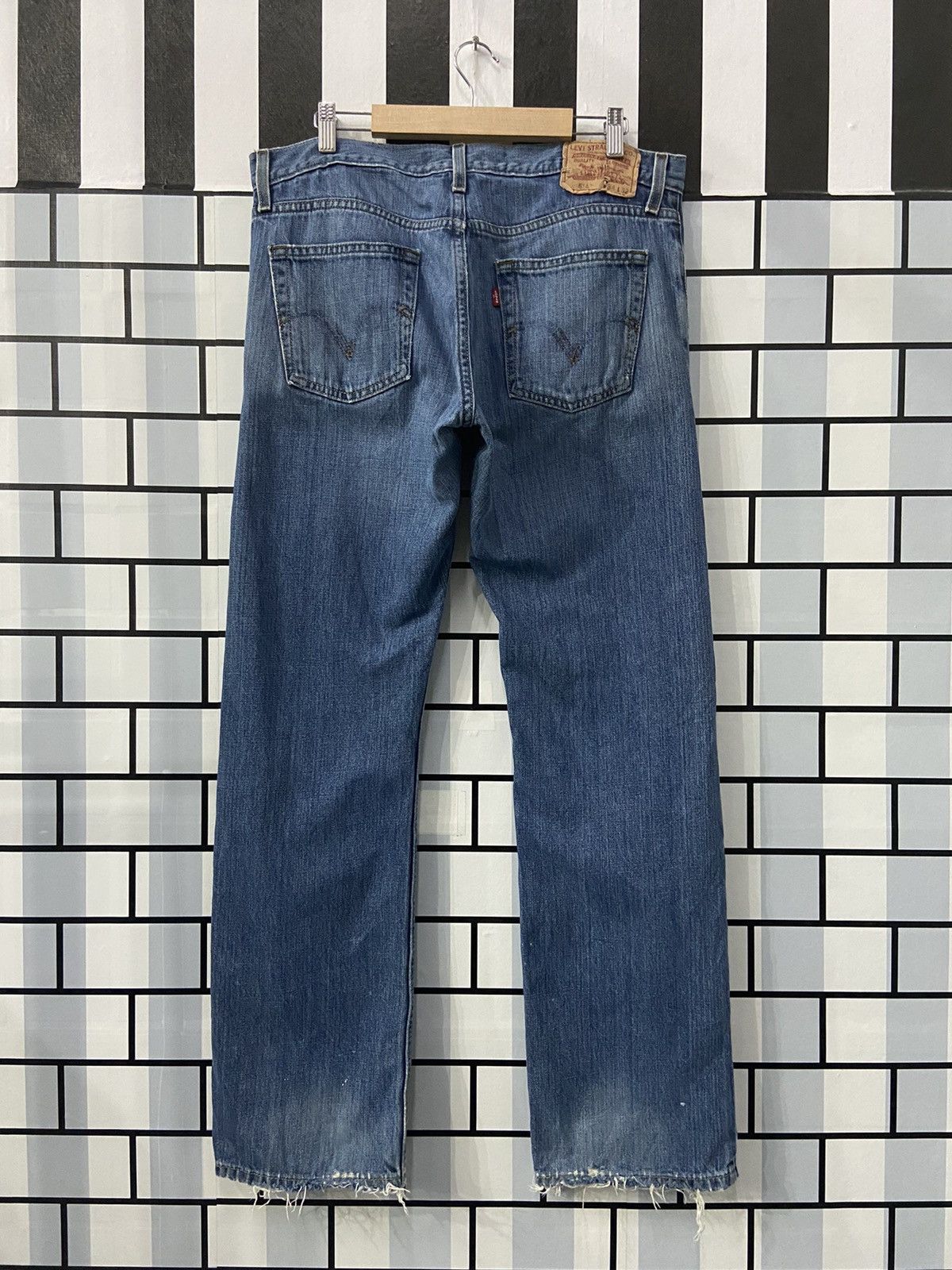 Levi's × Vintage Vintage Levi’s 514 Slim Straight Blue Wash Denim Pants Size US 34 / EU 50 - 2 Thumbnail