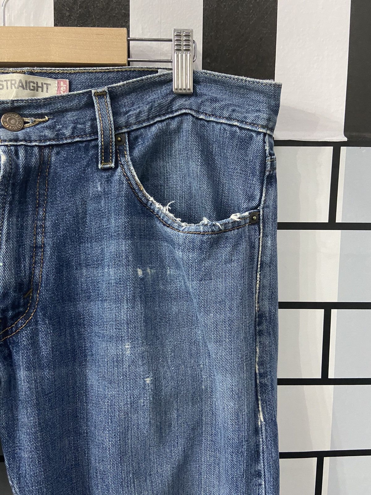 Levi's × Vintage Vintage Levi’s 514 Slim Straight Blue Wash Denim Pants Size US 34 / EU 50 - 10 Thumbnail