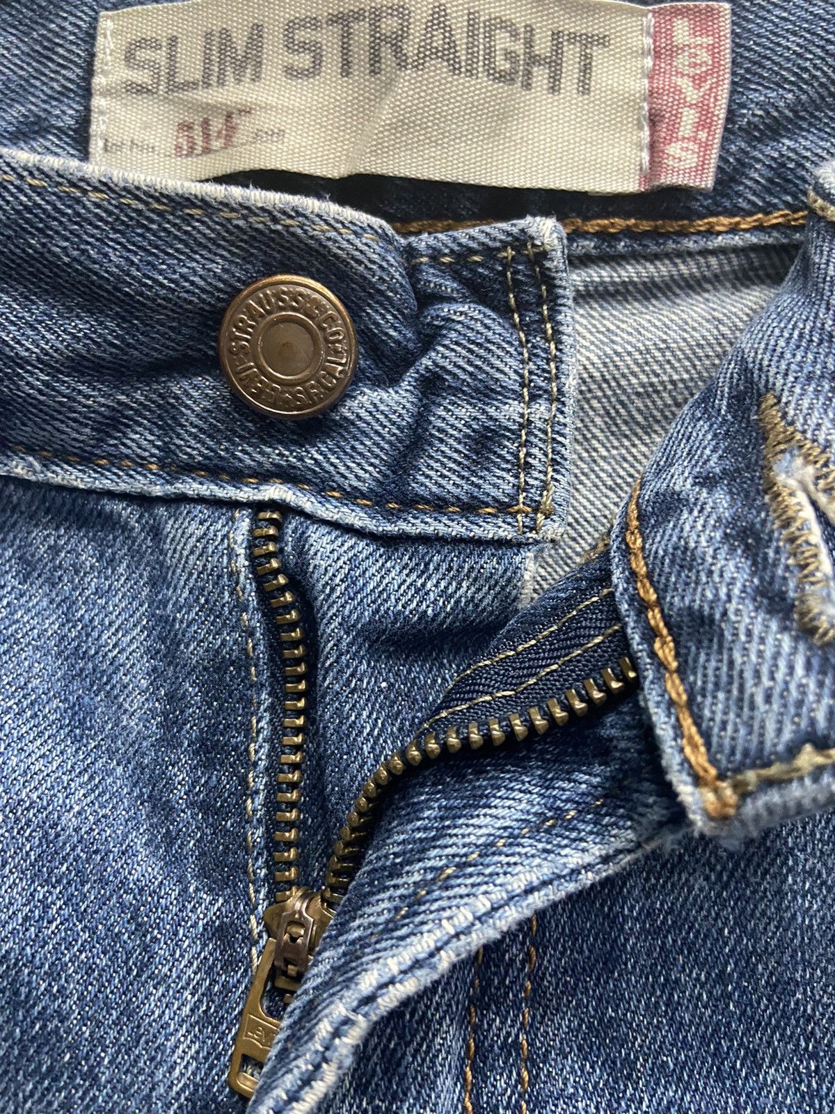 Levi's × Vintage Vintage Levi’s 514 Slim Straight Blue Wash Denim Pants Size US 34 / EU 50 - 20 Thumbnail