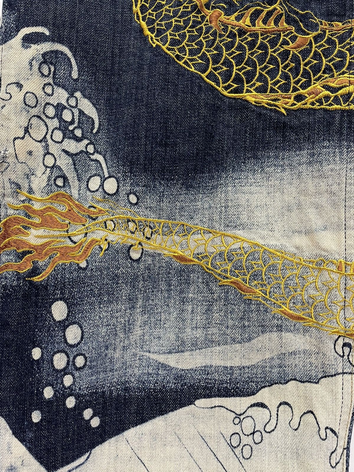 Other KARAKURI Sukajan Full Print Wave Dragon Embroidery Baggy Size US 36 / EU 52 - 9 Thumbnail