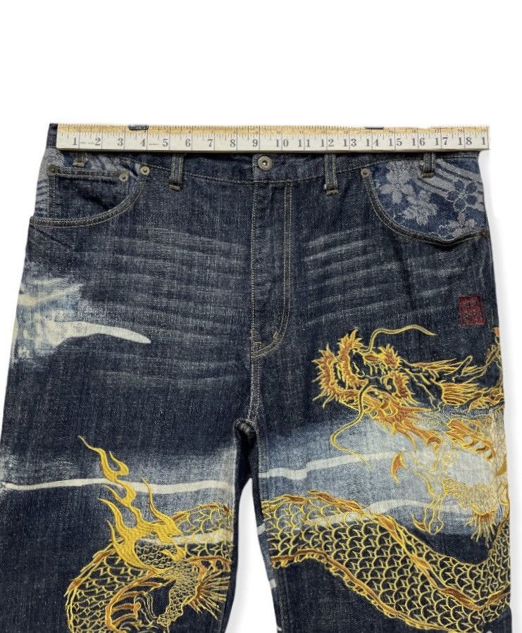 Other KARAKURI Sukajan Full Print Wave Dragon Embroidery Baggy Size US 36 / EU 52 - 16 Thumbnail