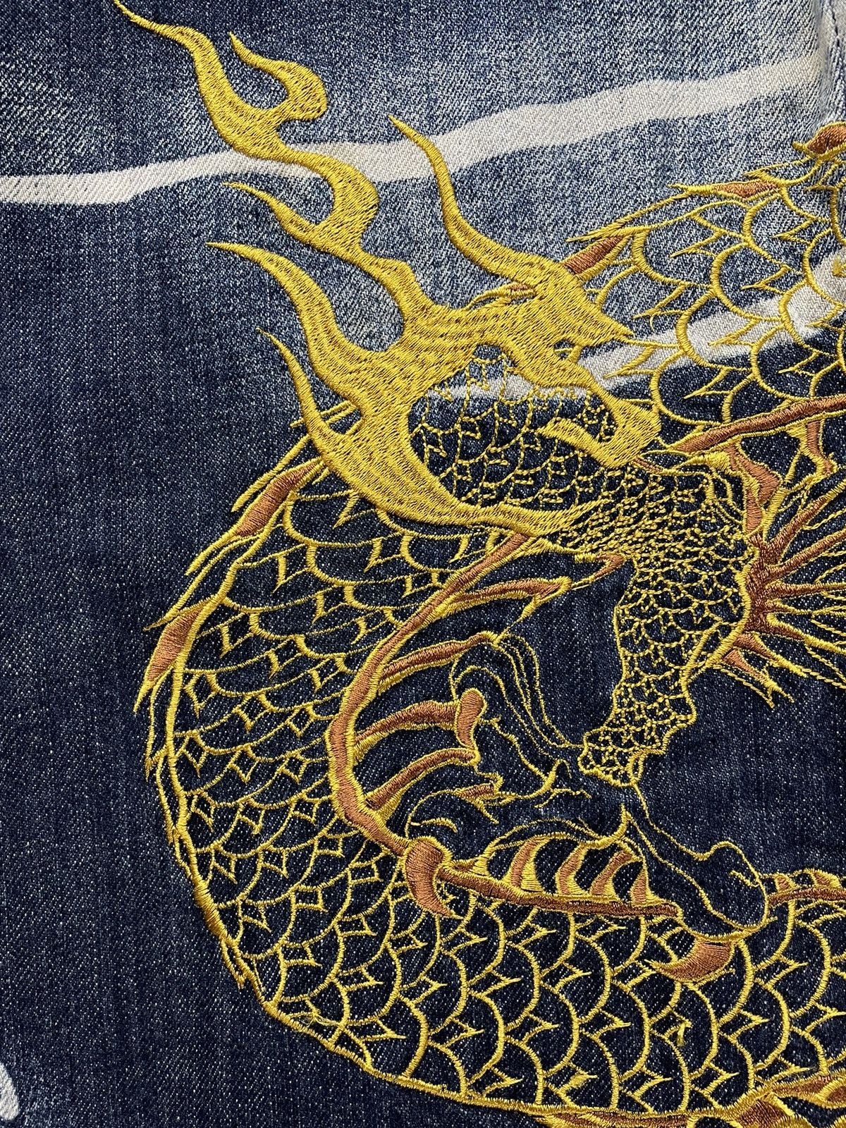 Other KARAKURI Sukajan Full Print Wave Dragon Embroidery Baggy Size US 36 / EU 52 - 6 Thumbnail