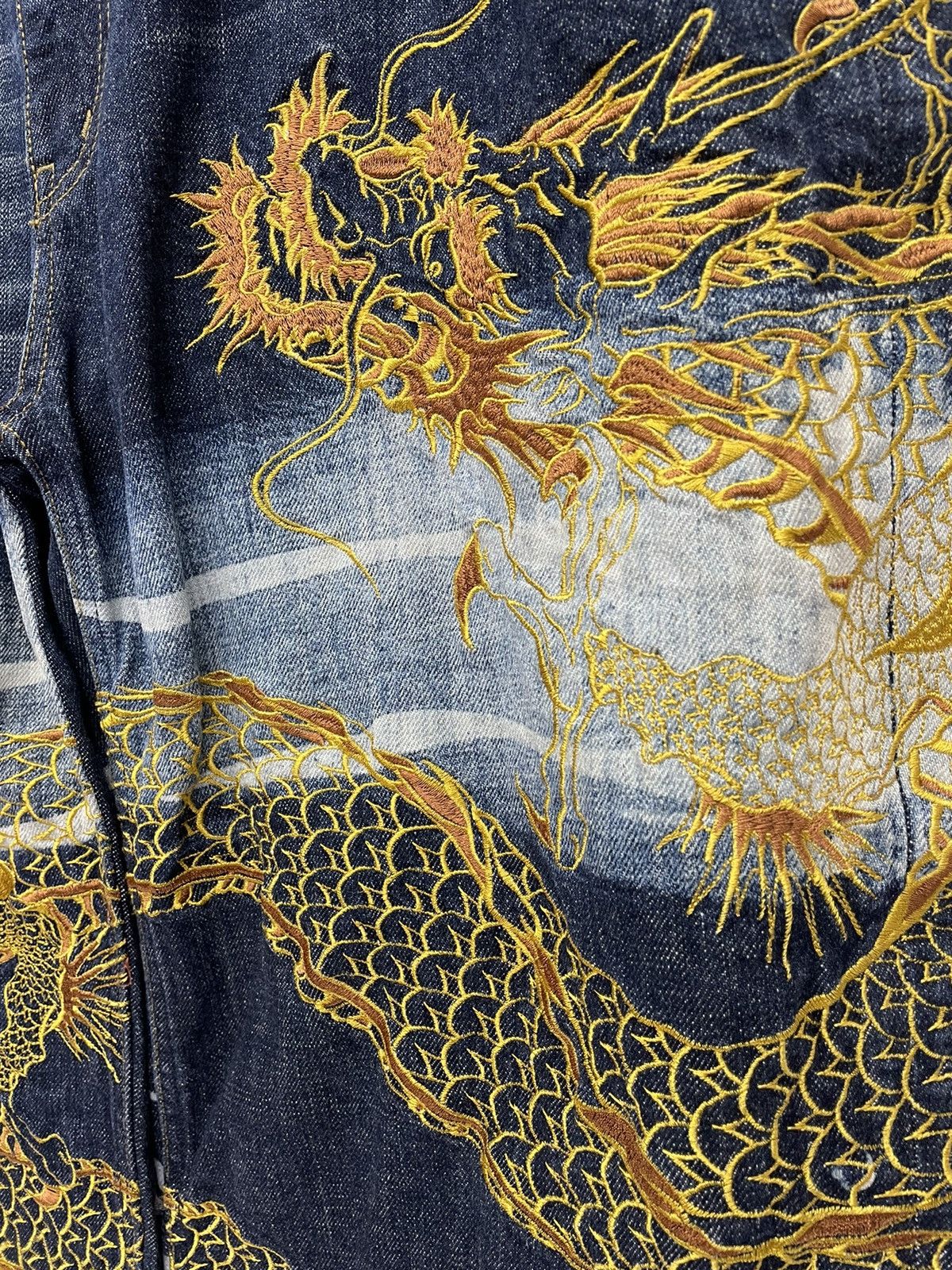 Other KARAKURI Sukajan Full Print Wave Dragon Embroidery Baggy Size US 36 / EU 52 - 7 Thumbnail