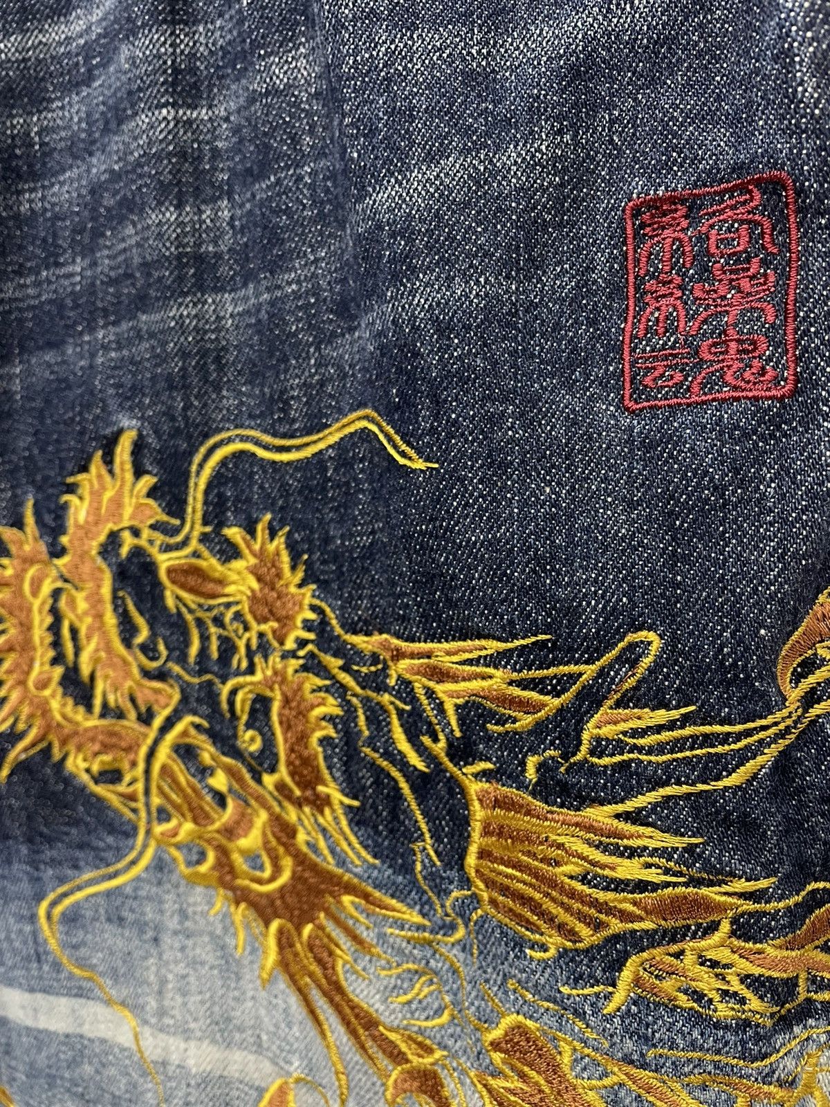 Other KARAKURI Sukajan Full Print Wave Dragon Embroidery Baggy Size US 36 / EU 52 - 5 Thumbnail