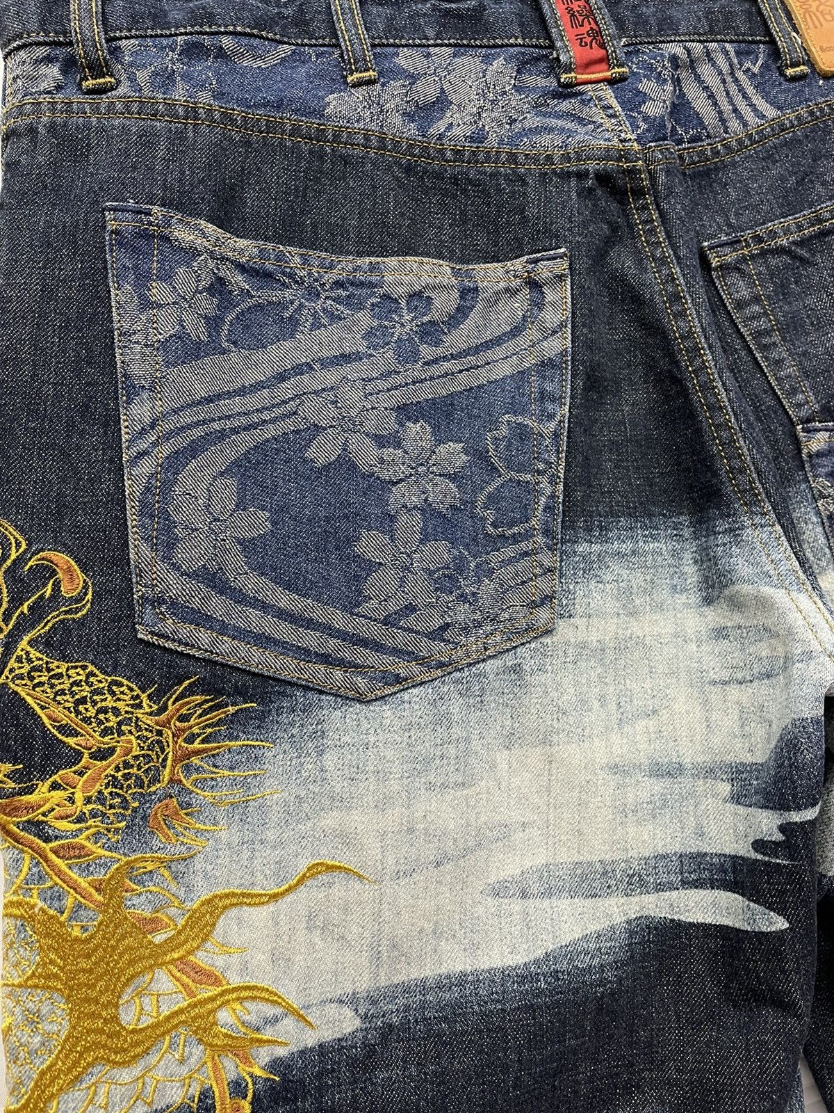 Other KARAKURI Sukajan Full Print Wave Dragon Embroidery Baggy Size US 36 / EU 52 - 12 Thumbnail
