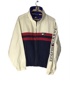 Tommy Hilfiger USA Olympics Wind Breaker Full Zip Coat Hidden Hoodie Boys  16-18