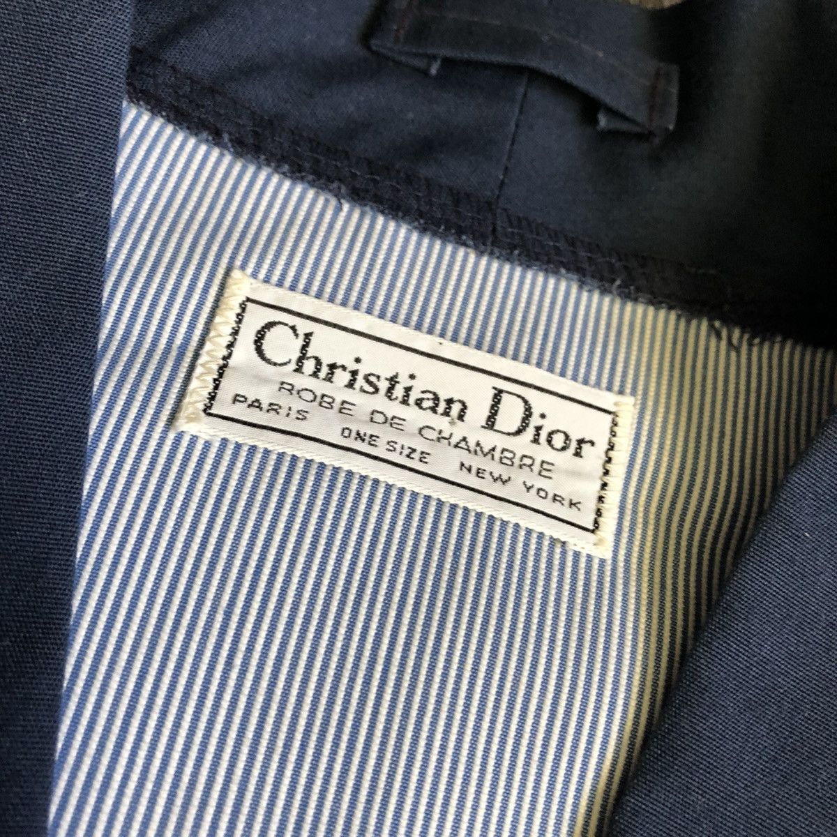 Christian Dior Monsieur Vintage 1990s Christian Dior Logo Striped Robe De Chambre Size US XL / EU 56 / 4 - 4 Thumbnail