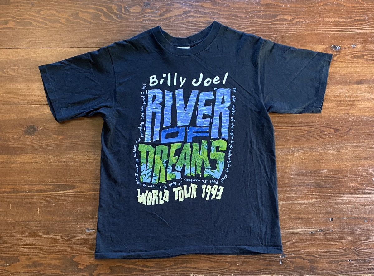 Band Tees Vintage 1993 Billy Joel River Dream Single Stitch Tour Tee Size US L / EU 52-54 / 3 - 1 Thumbnail