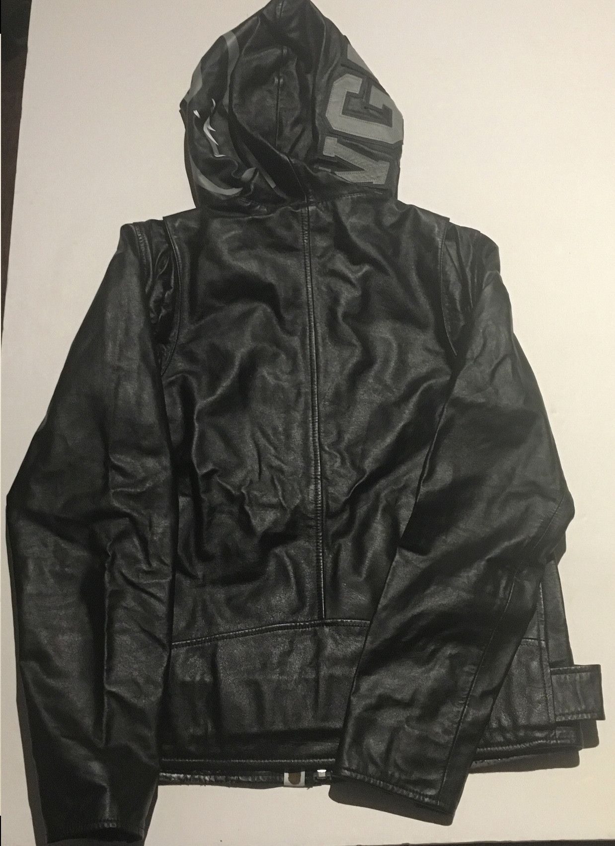 Bape Bape Leather shark hoodie jacket Size US S / EU 44-46 / 1 - 2 Thumbnail