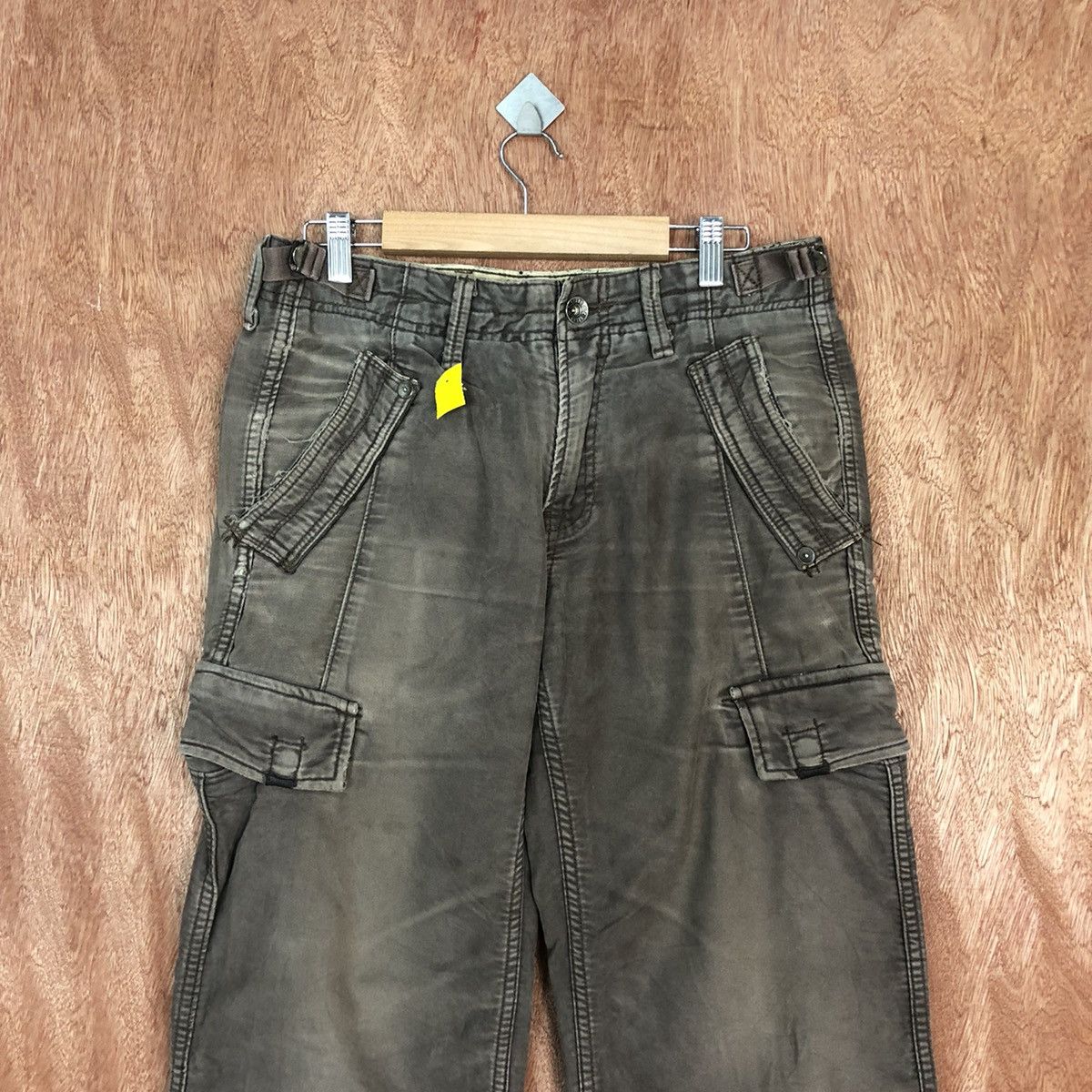 Japanese Brand DL Zbrand Brown Multipocket Cargo Pants #2638 Size US 30 / EU 46 - 2 Thumbnail