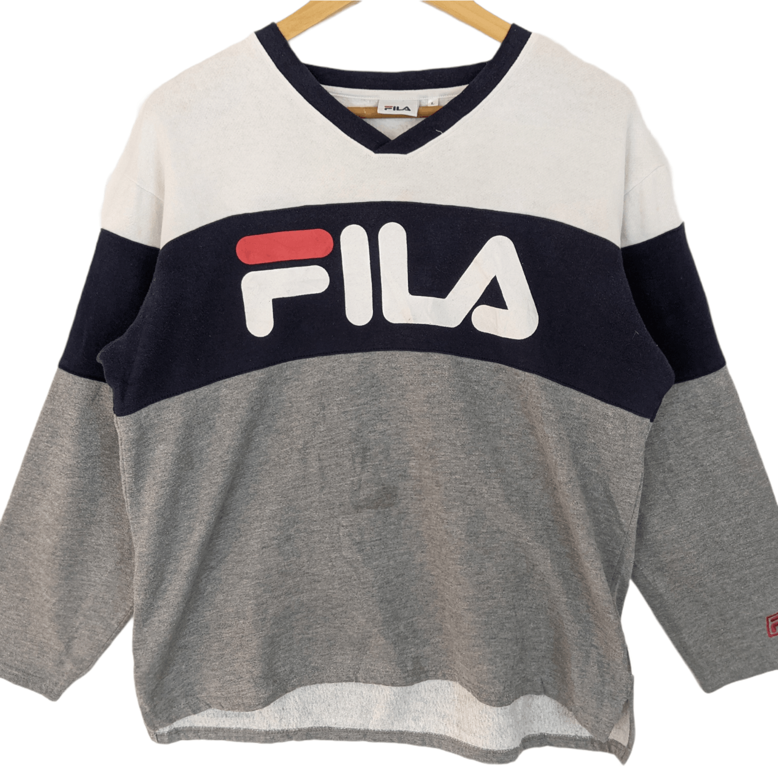 Fila FILA Big Logo Spell Out Jumper Sweatshirt Size US L / EU 52-54 / 3 - 2 Thumbnail