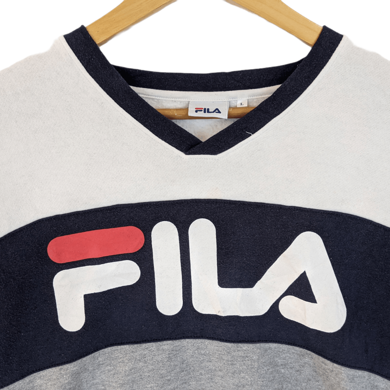 Fila FILA Big Logo Spell Out Jumper Sweatshirt Size US L / EU 52-54 / 3 - 3 Thumbnail