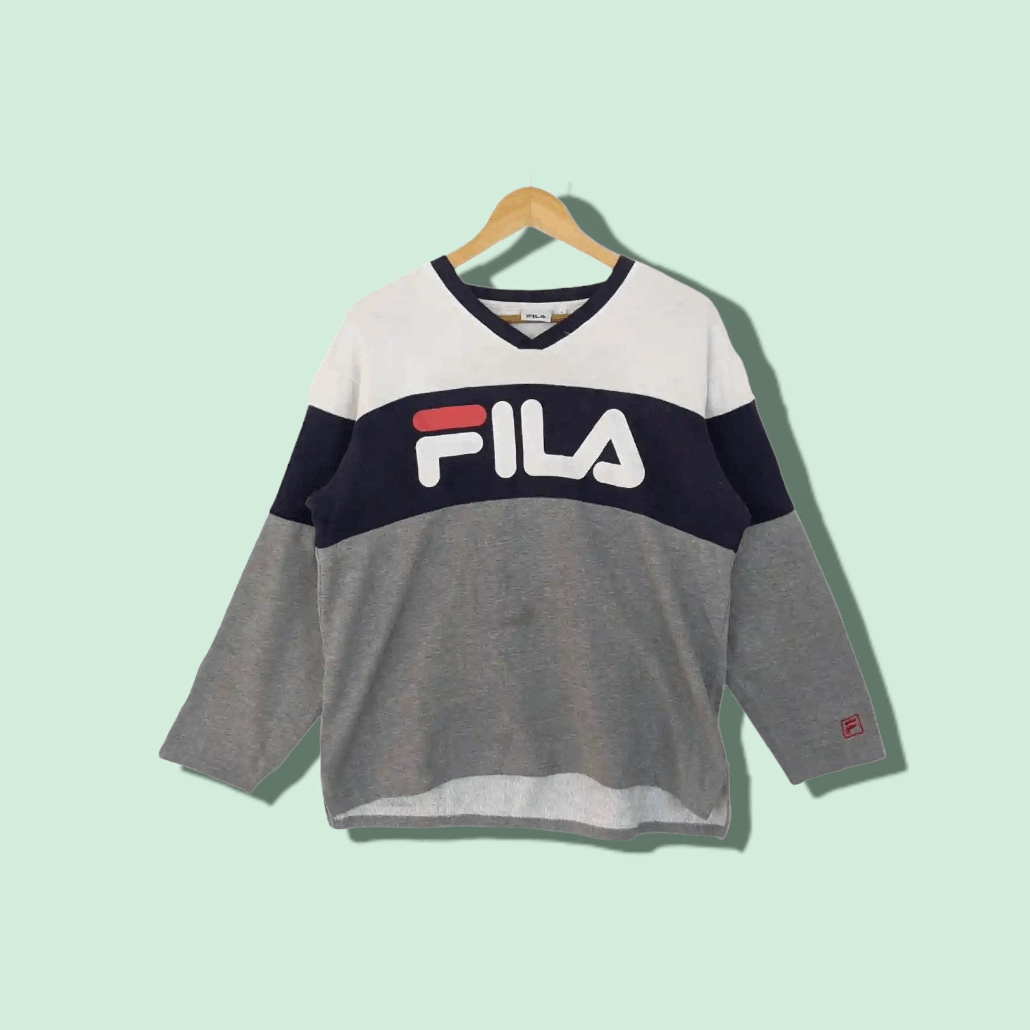 Fila FILA Big Logo Spell Out Jumper Sweatshirt Size US L / EU 52-54 / 3 - 1 Thumbnail