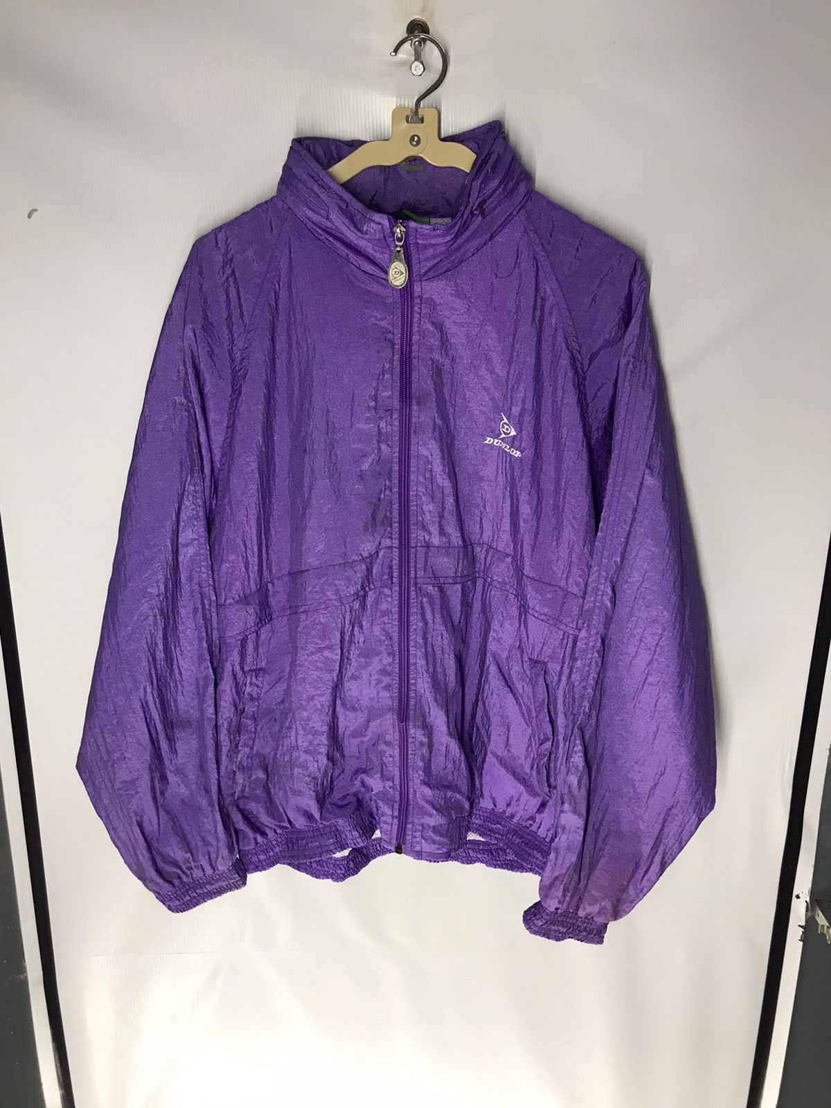 Dunlop × Vintage Vintage windbreaker Dunlop hidden hoodie Size US L / EU 52-54 / 3 - 7 Thumbnail