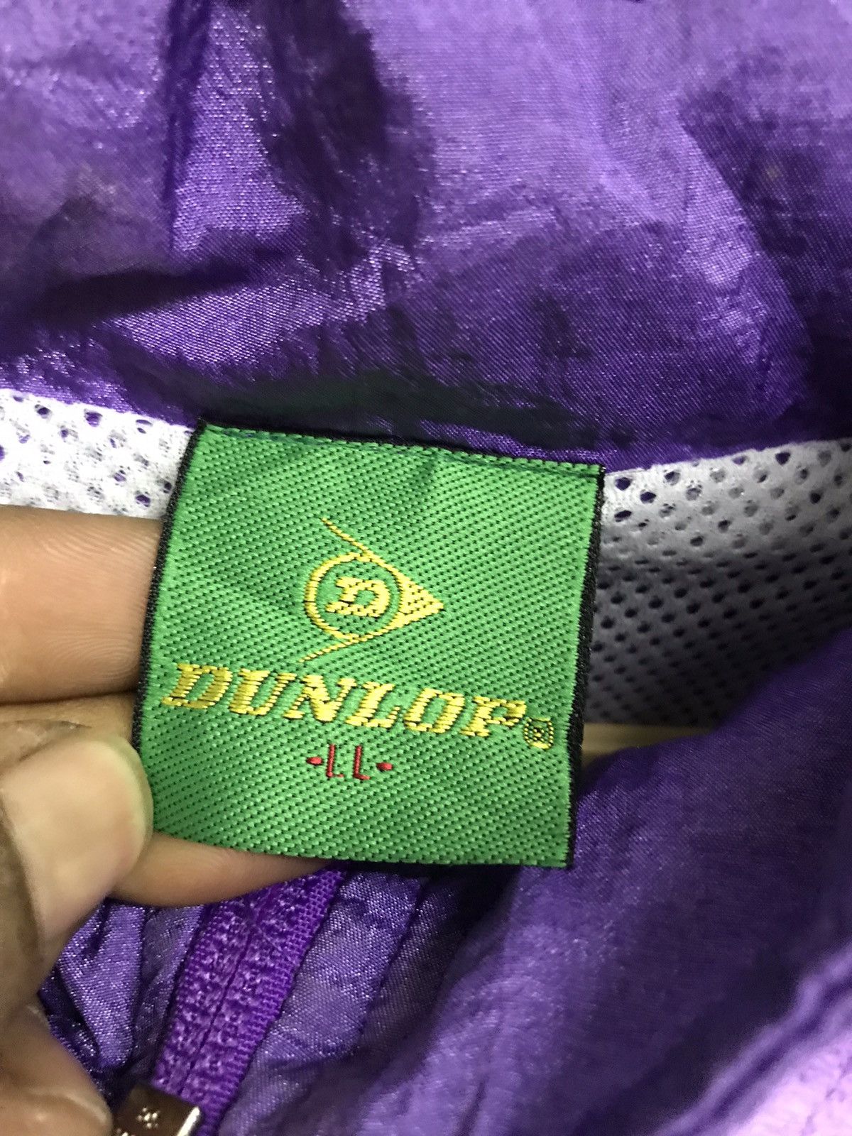 Dunlop × Vintage Vintage windbreaker Dunlop hidden hoodie Size US L / EU 52-54 / 3 - 5 Thumbnail