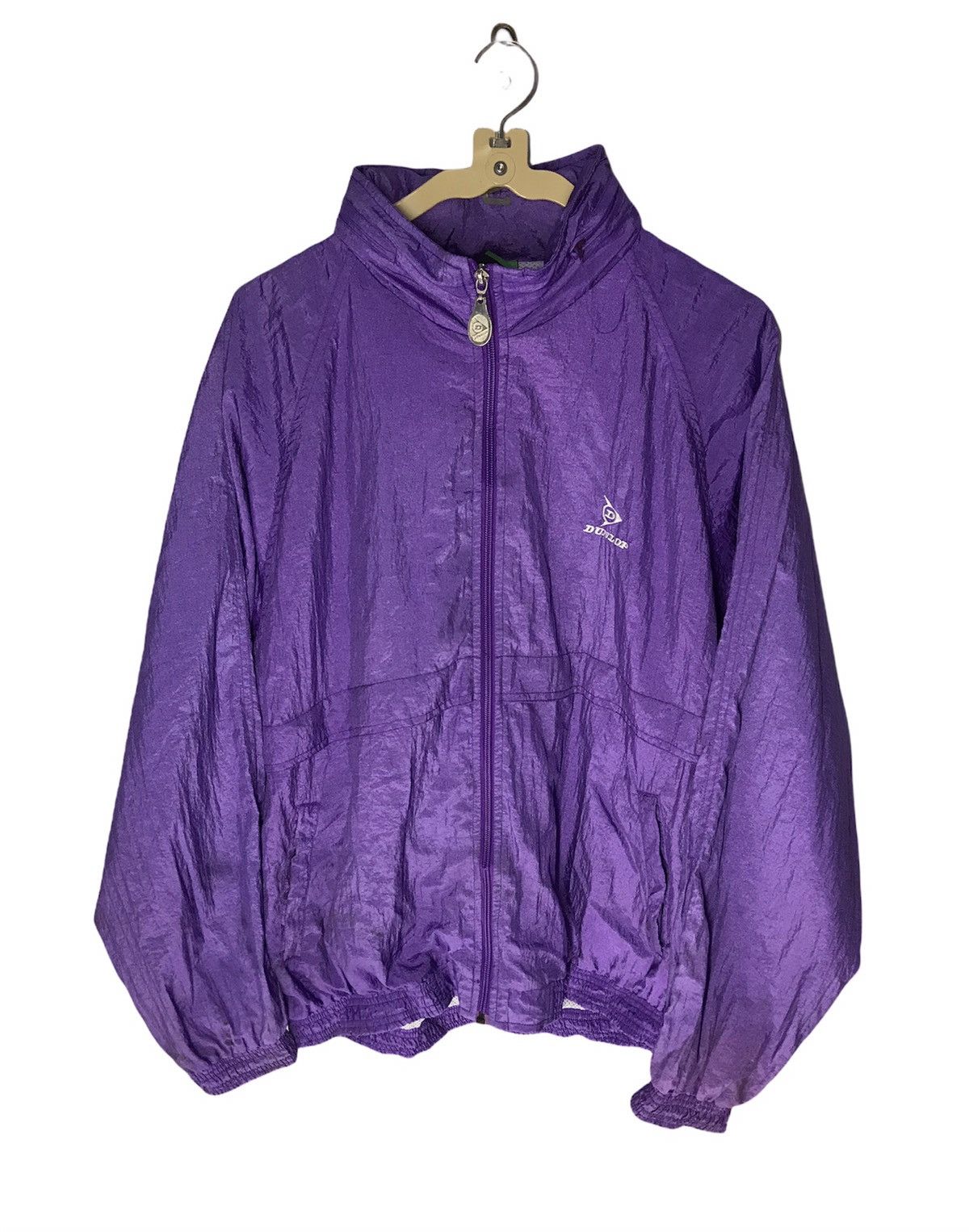 Dunlop × Vintage Vintage windbreaker Dunlop hidden hoodie Size US L / EU 52-54 / 3 - 1 Thumbnail