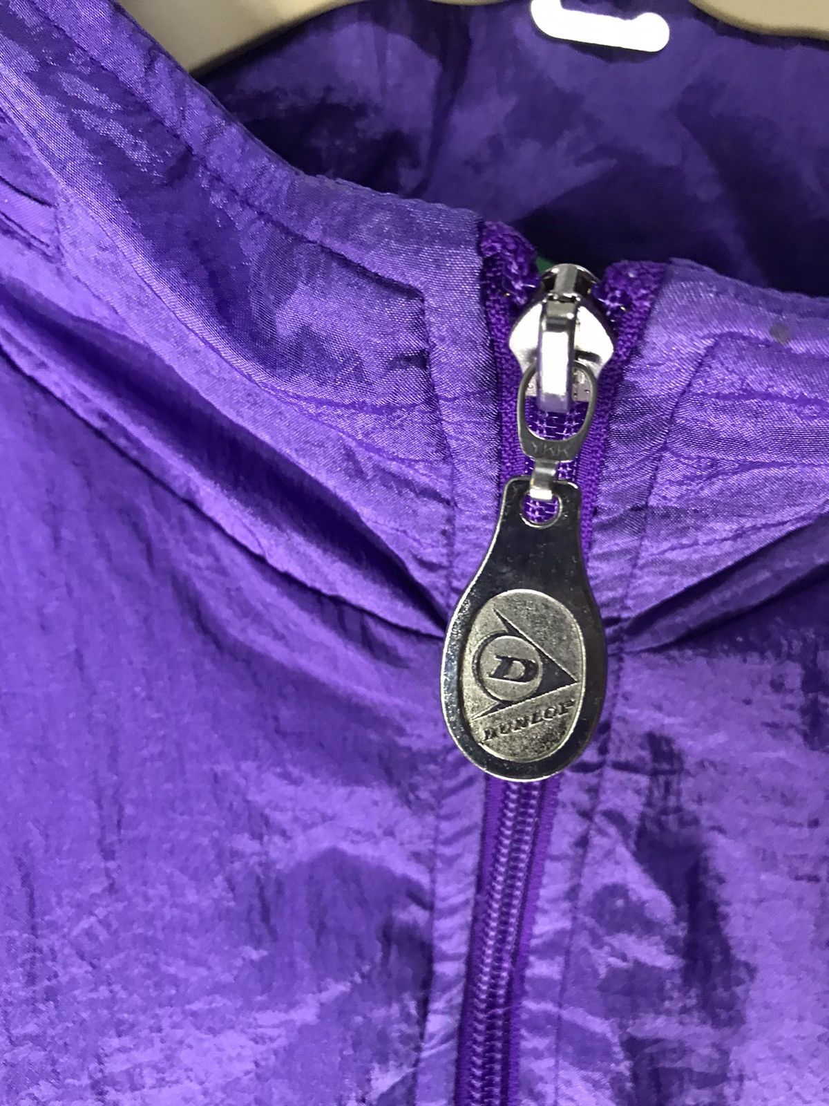 Dunlop × Vintage Vintage windbreaker Dunlop hidden hoodie Size US L / EU 52-54 / 3 - 3 Thumbnail