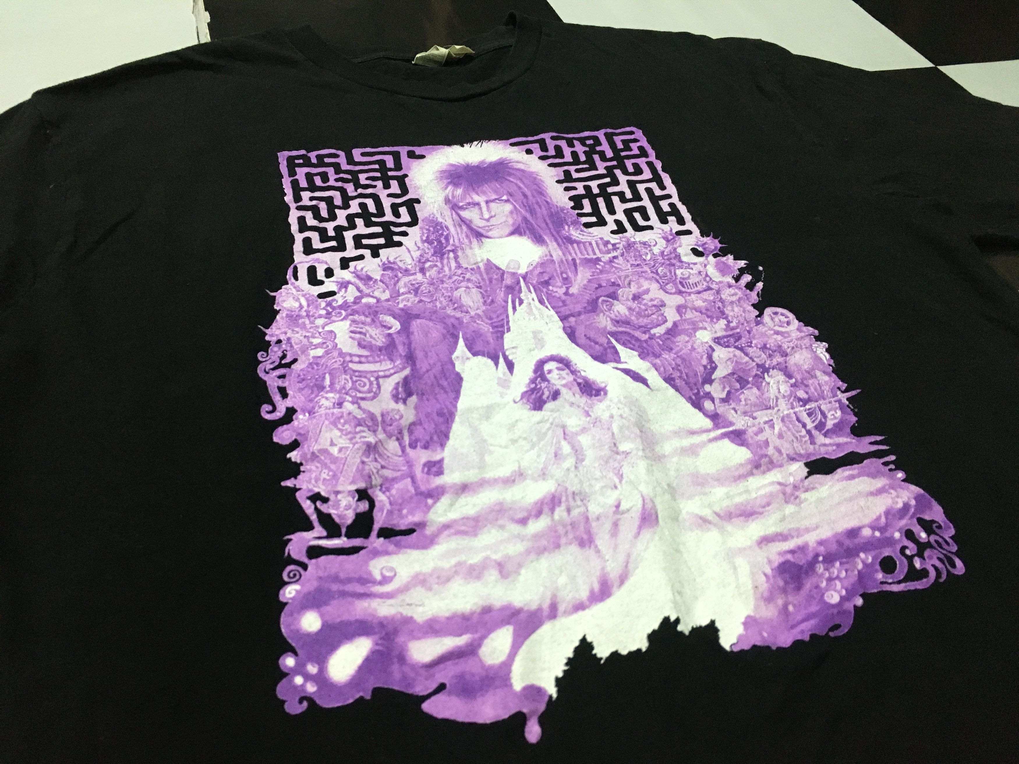 Band Tees × Vintage Labyrinth Shirt David Bowie Vintage Movie Size US XL / EU 56 / 4 - 1 Thumbnail