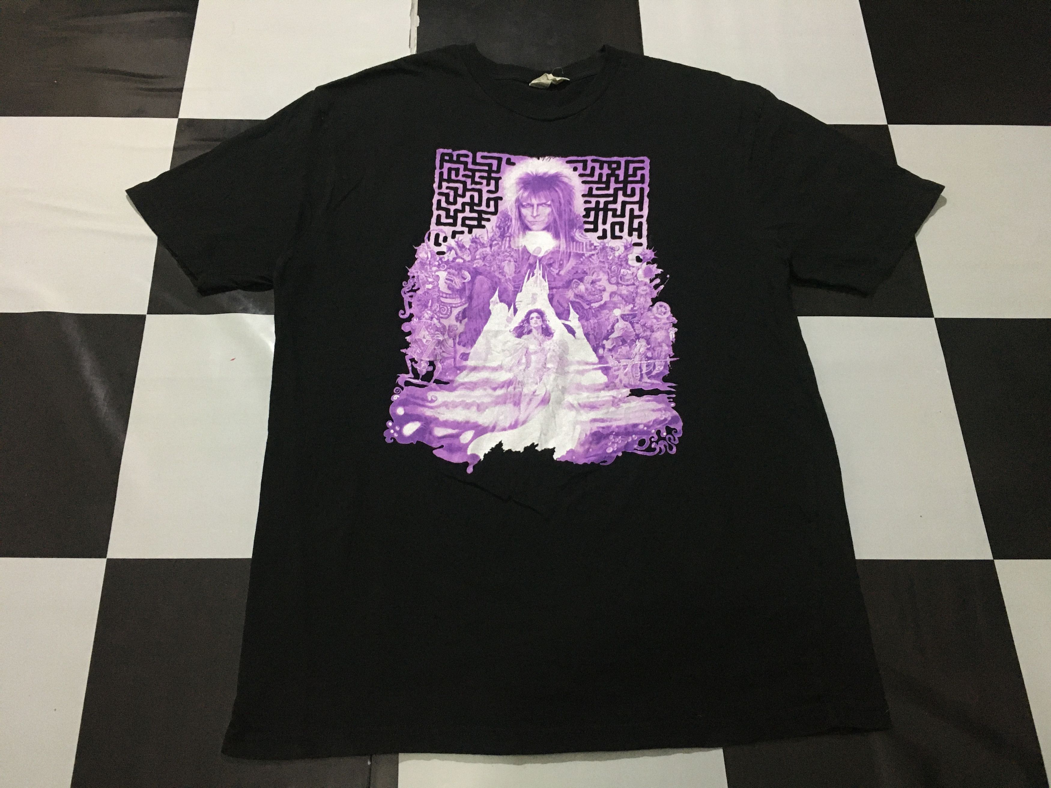 Band Tees × Vintage Labyrinth Shirt David Bowie Vintage Movie Size US XL / EU 56 / 4 - 2 Thumbnail