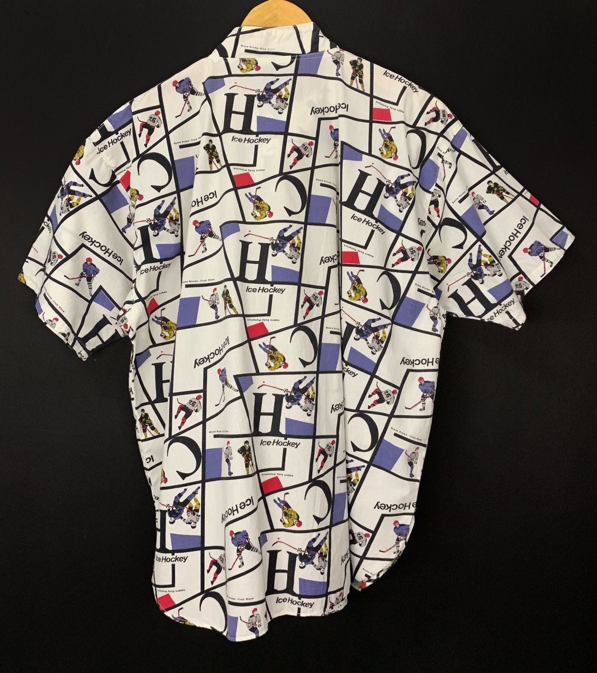 Japanese Brand Vintage Sports All Print Ice Hockey Pullover Half Zip Shirts Size US L / EU 52-54 / 3 - 2 Thumbnail