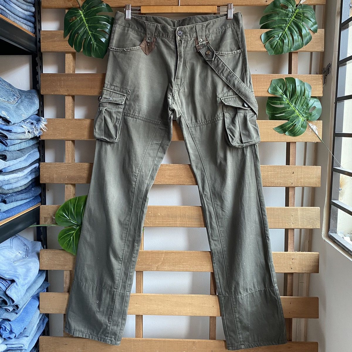 Japanese Brand PPFM PPFM Bondage Olive Cargo Pants Grailed
