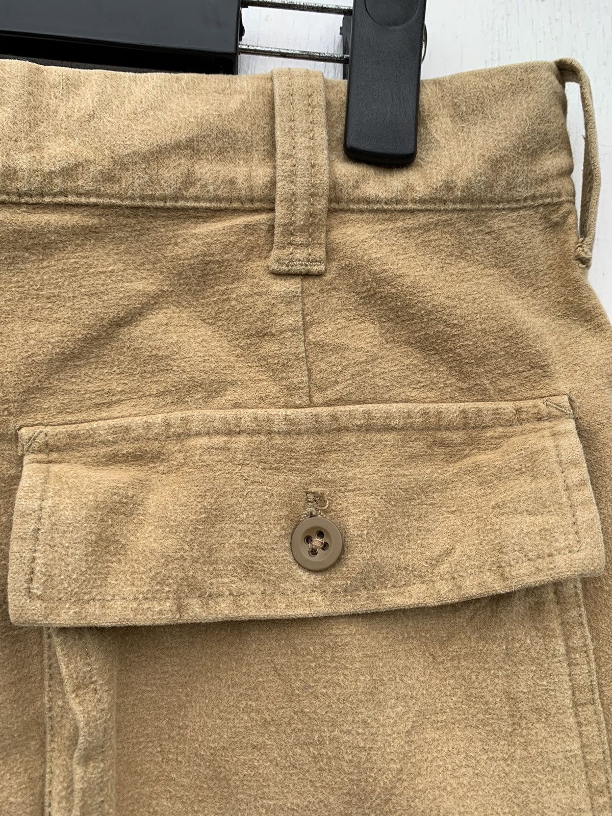 Gap Brushed Flannel Field Officer Pants Khaki Thick Cotton Size US 33 - 16 Thumbnail