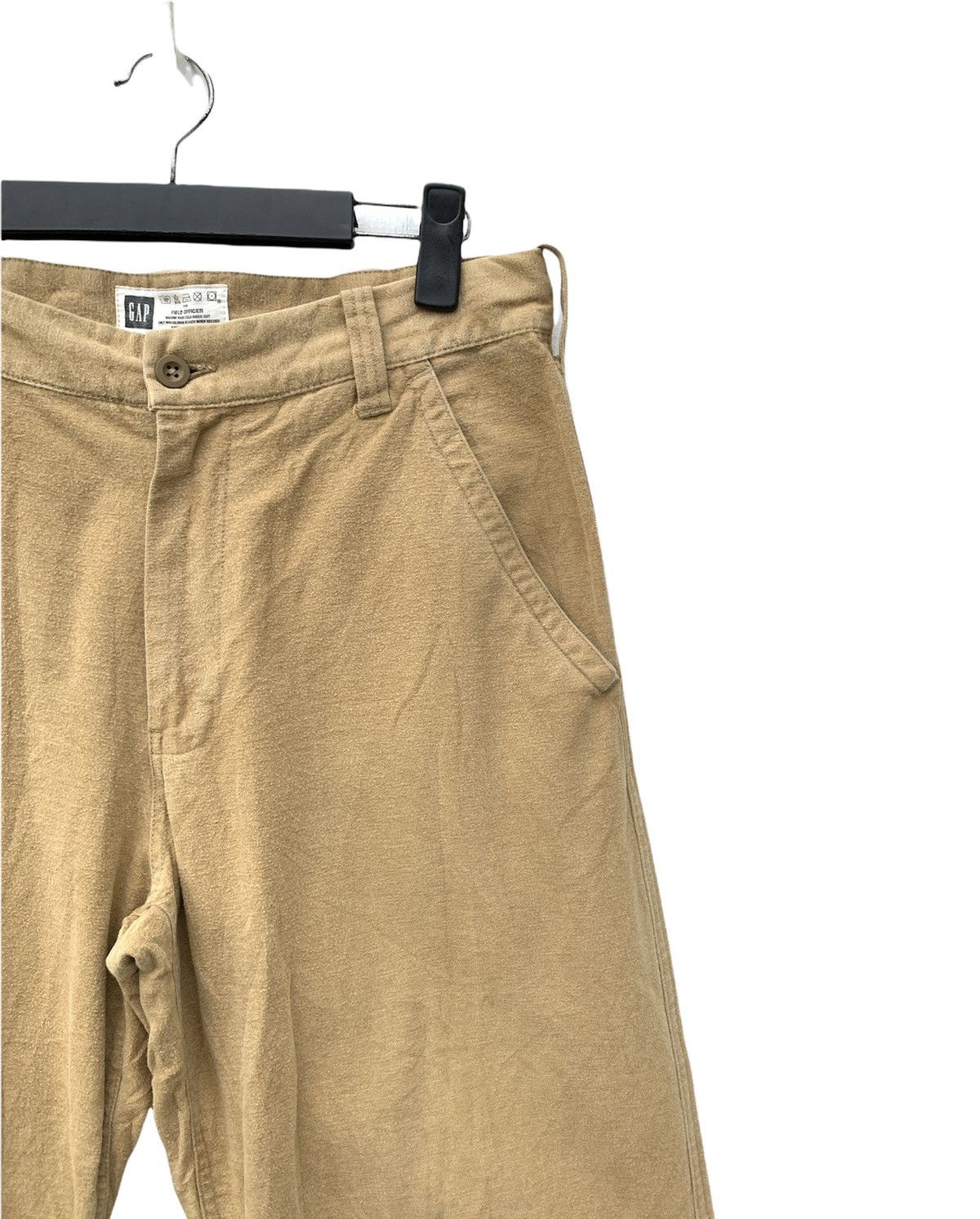 Gap Brushed Flannel Field Officer Pants Khaki Thick Cotton Size US 33 - 6 Thumbnail