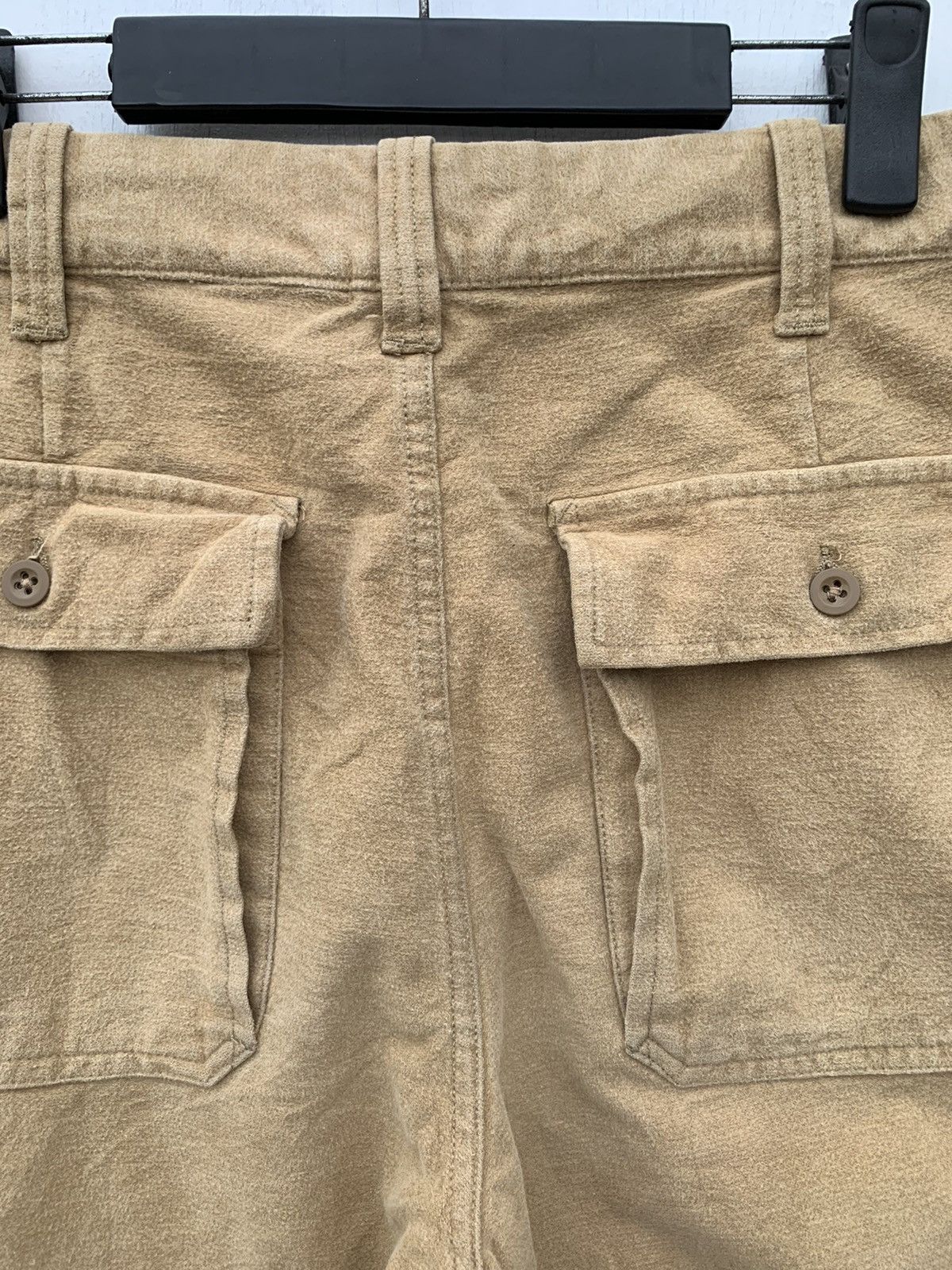 Gap Brushed Flannel Field Officer Pants Khaki Thick Cotton Size US 33 - 15 Thumbnail