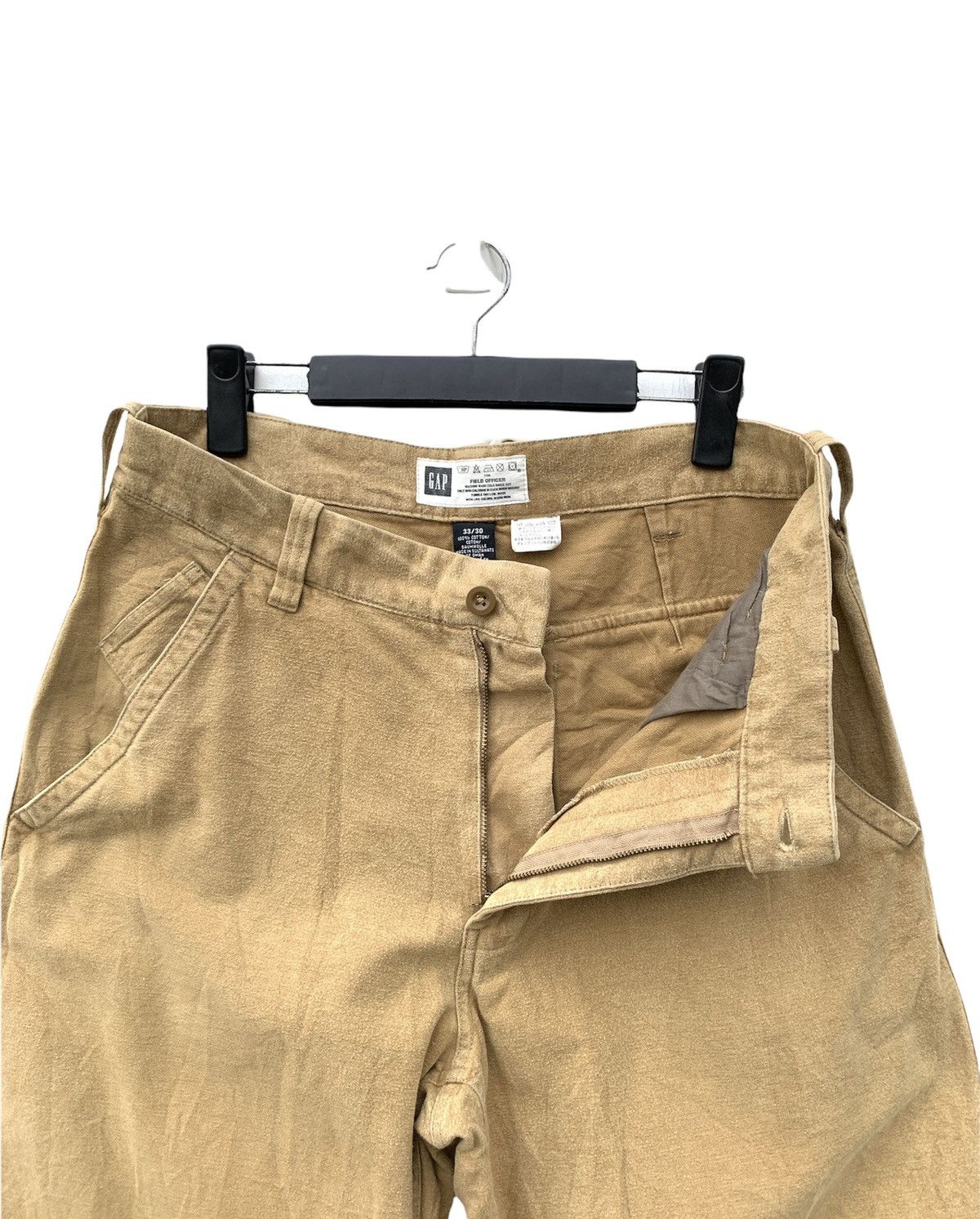 Gap Brushed Flannel Field Officer Pants Khaki Thick Cotton Size US 33 - 8 Thumbnail