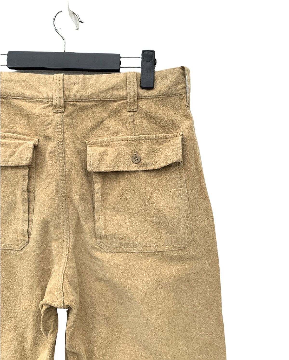 Gap Brushed Flannel Field Officer Pants Khaki Thick Cotton Size US 33 - 14 Thumbnail