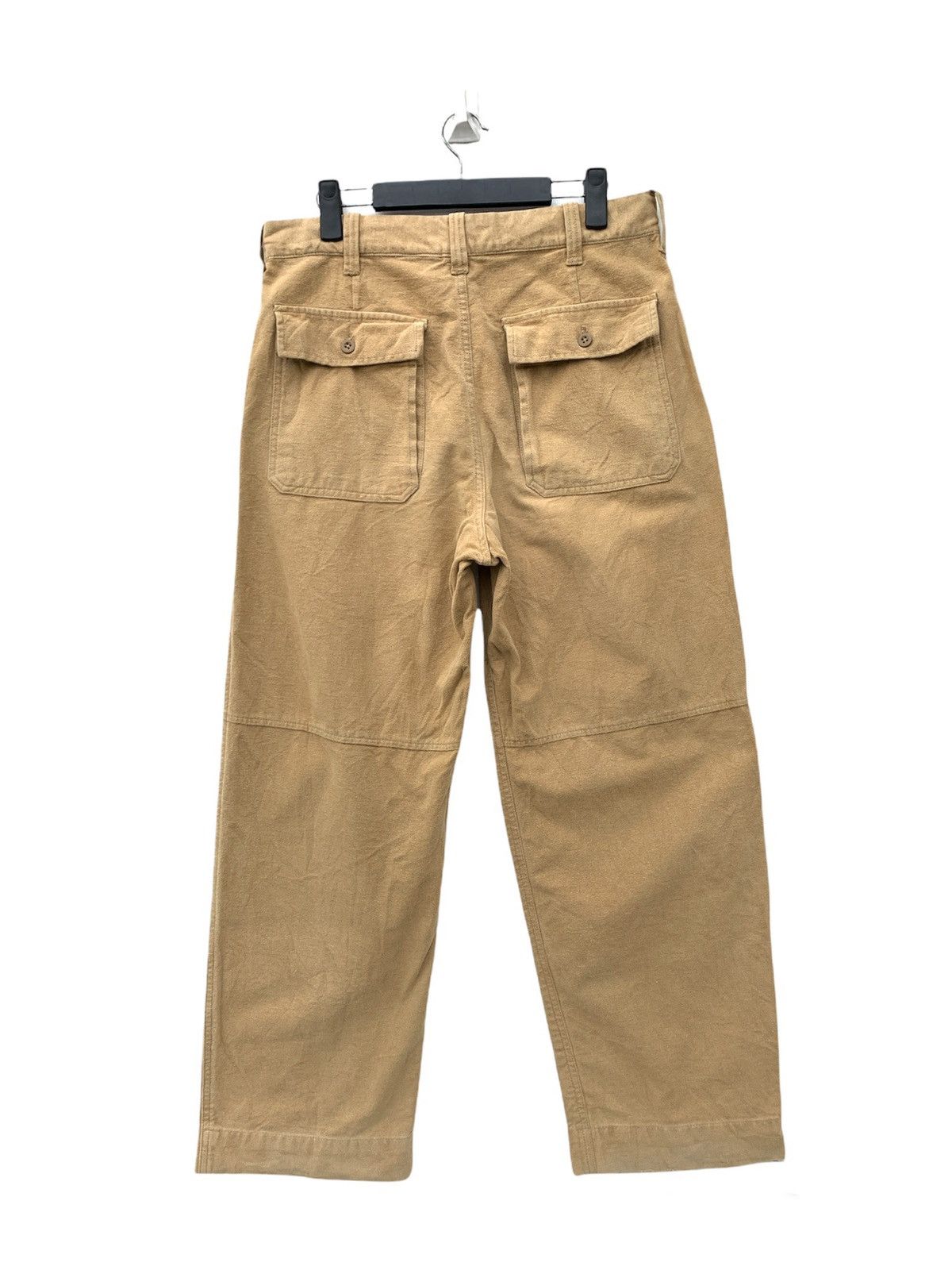 Gap Brushed Flannel Field Officer Pants Khaki Thick Cotton Size US 33 - 1 Thumbnail